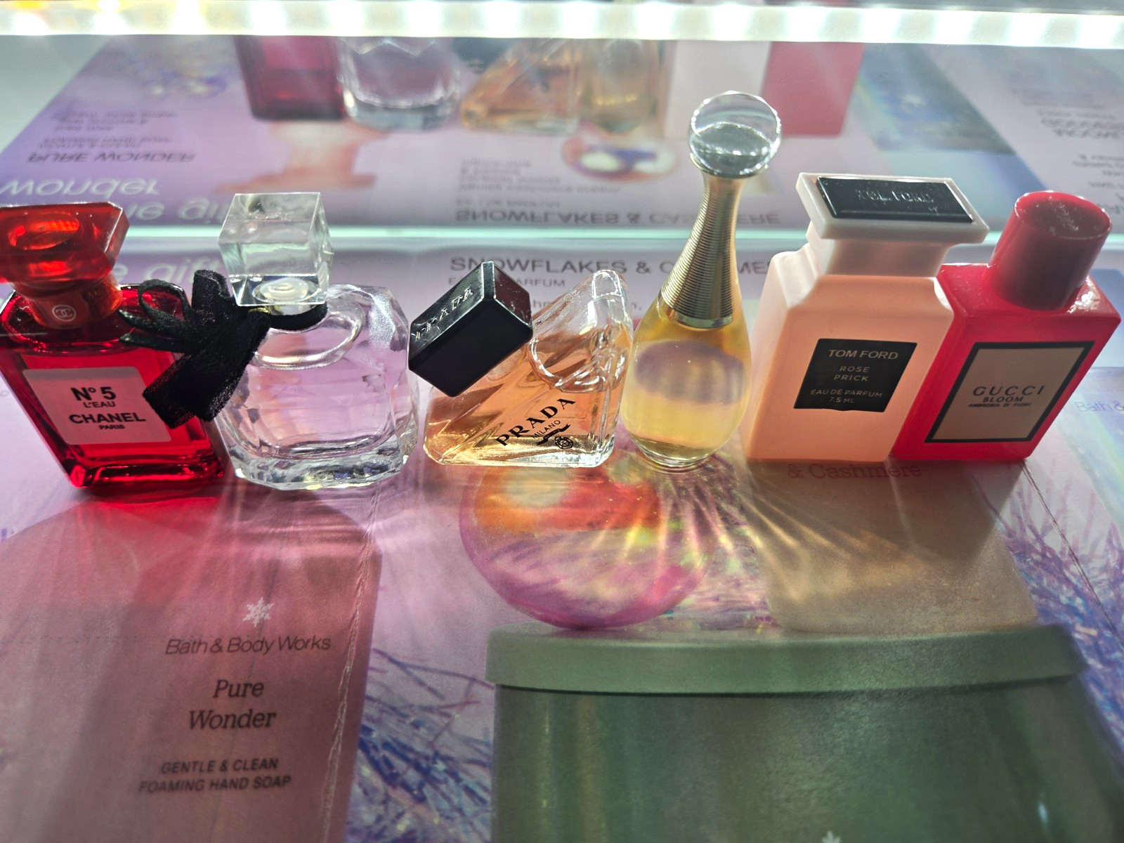 Mixed Brands Perfume Miniatures Lot of 6 Chanel Prada Dior Gucci
