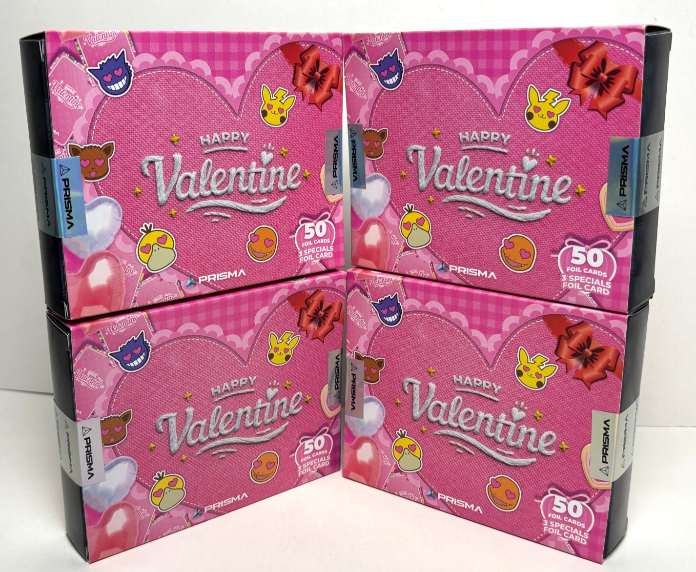4 BOXES POKEMON 2026 HAPPY VALENTINE'S Day Full Set Cards - Peru Edition