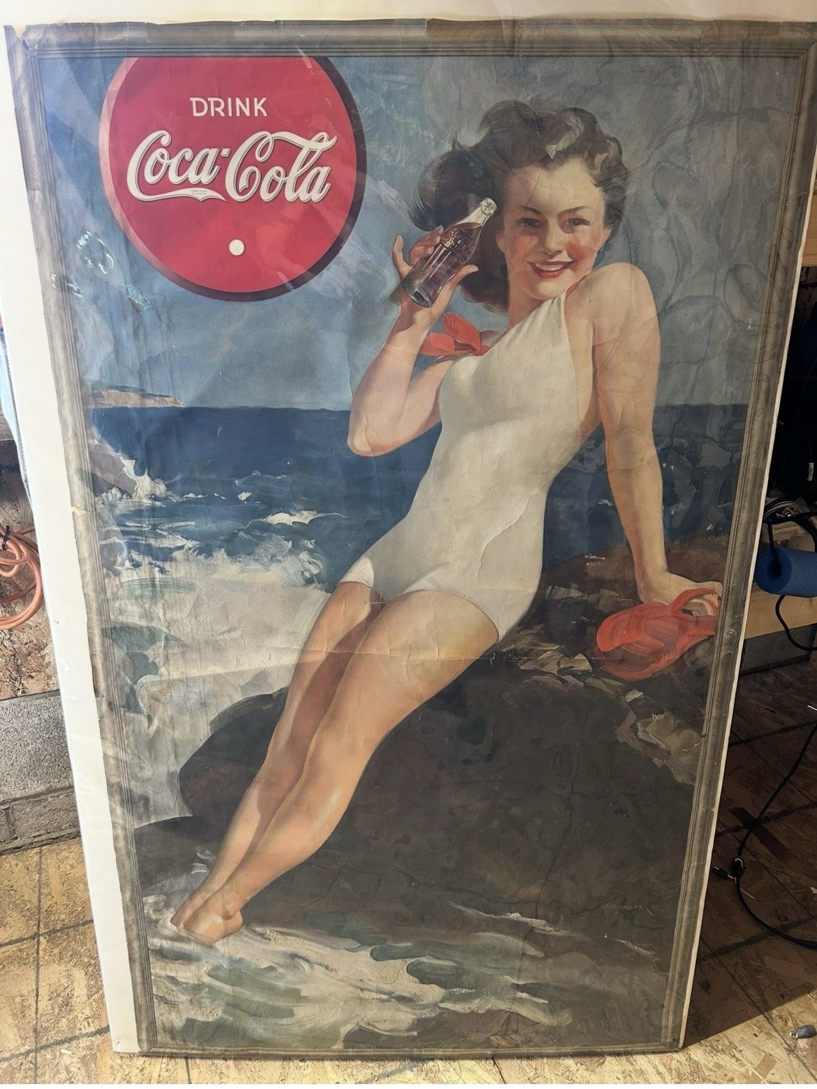 Coca Cola Original 50th Anniversary- 1936 - Bikini Add. Great Shape. Very Rare.