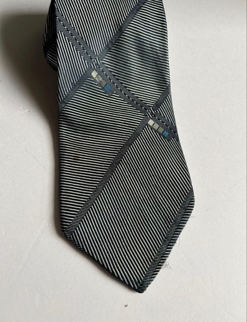 Nishijin-Ori/Nishijin Textile Striped Tie Black Takashimaya Men\'S Pre-owned K