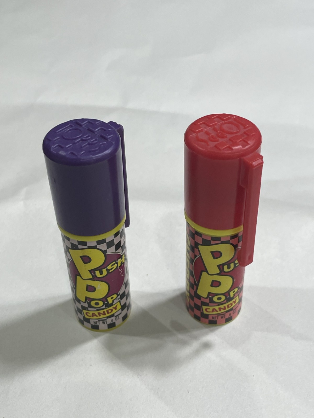 80\'s Vintage Topps GRAPE and CHERRY  PUSH POP Candy Topps Chewing Gum