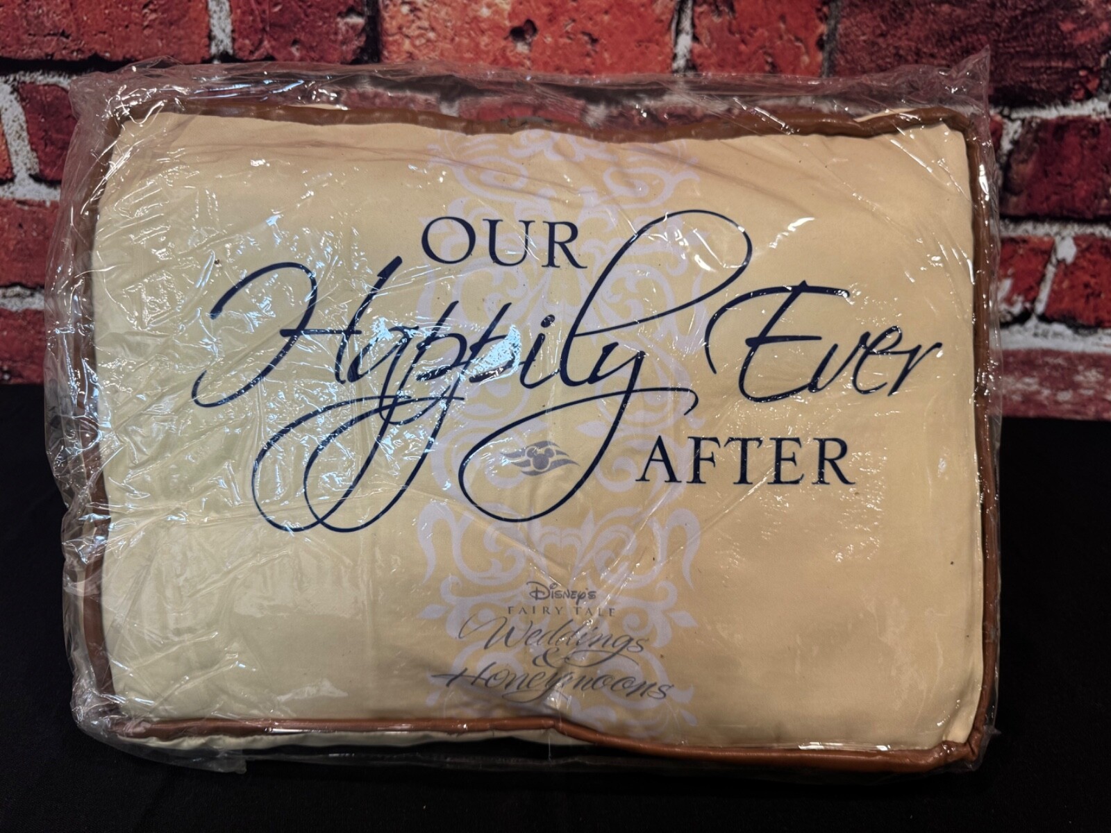 Disney DCL Fairy Tale Weddings and Honeymoons Happily Ever Pillow DAMAGE