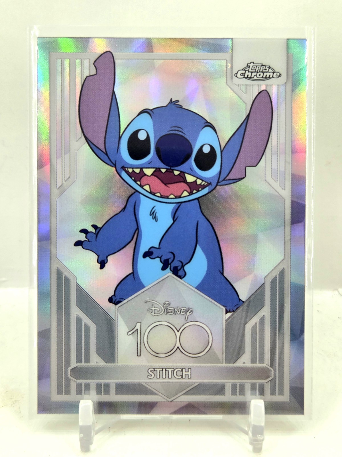 2023 Topps Chrome Disney 100 Years Stitch Silver Refractor SP Lilo & Card 18 A