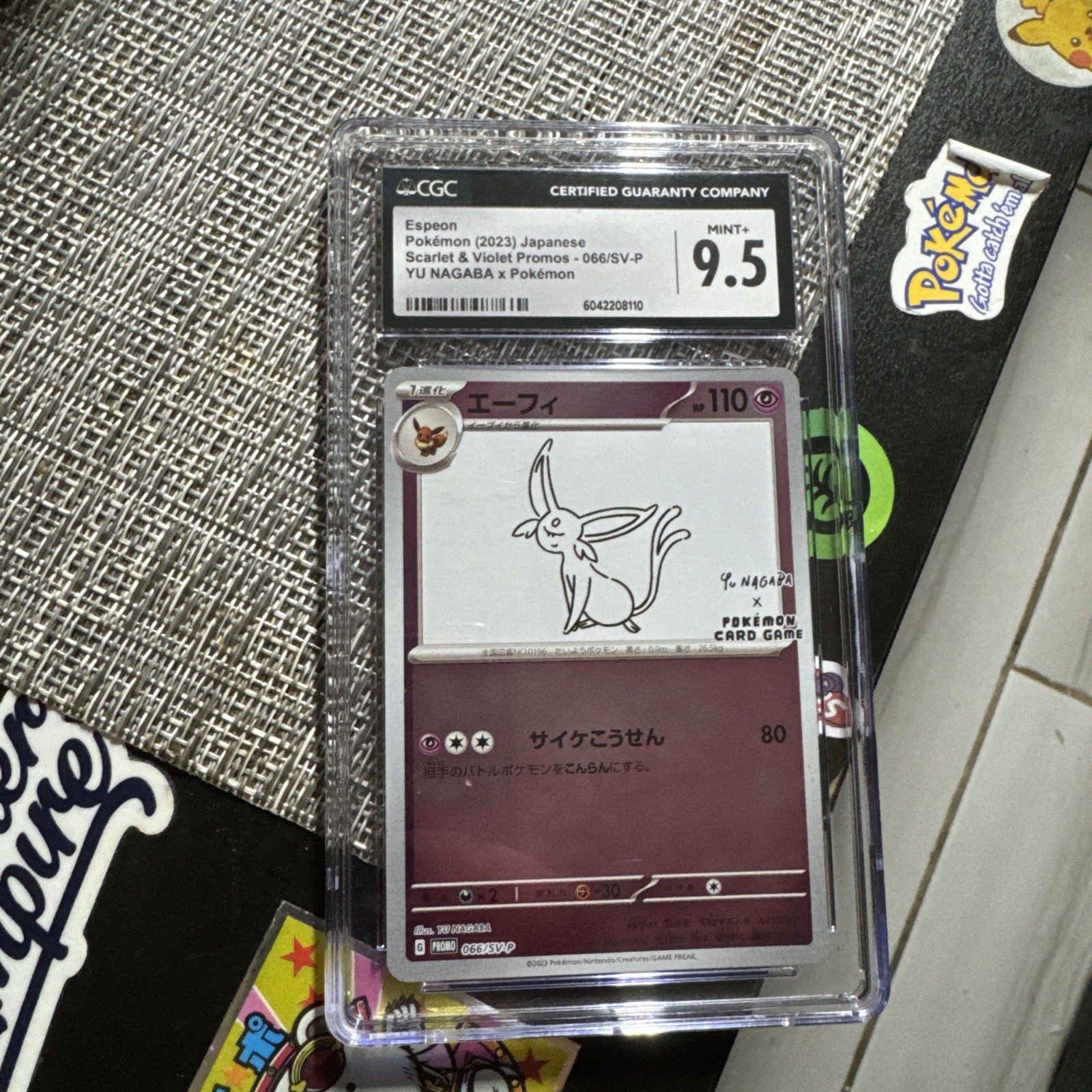 2023 Pokémon Yu Nagaba Espeon Holo Japanese Promo Card #66 CGC 9.5 MINT+