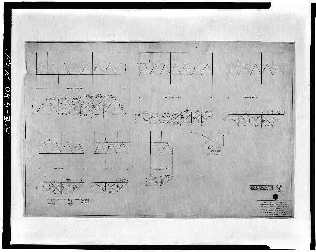 Photo:Walworth Run Viaduct Stress Drawing 1885 Central Viaduct Bridge Plan