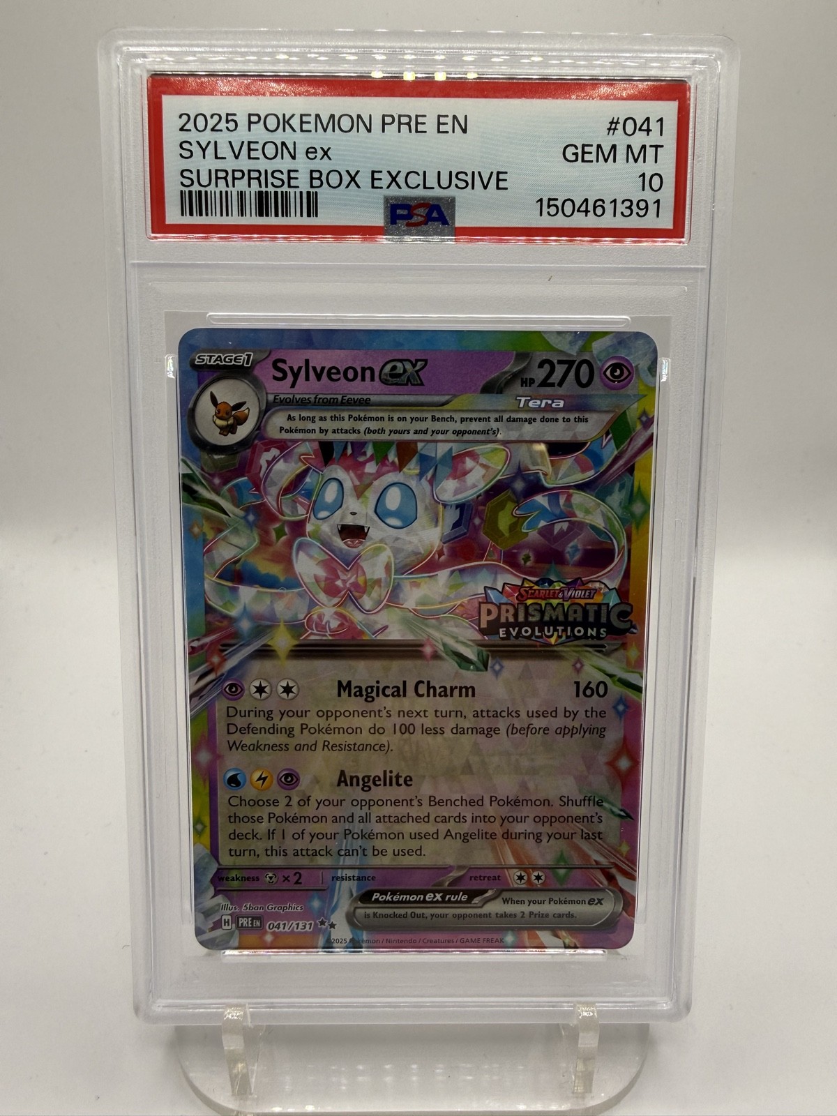 Sylveon ex - (Prismatic Evolutions Stamp) 041/131 PSA 10