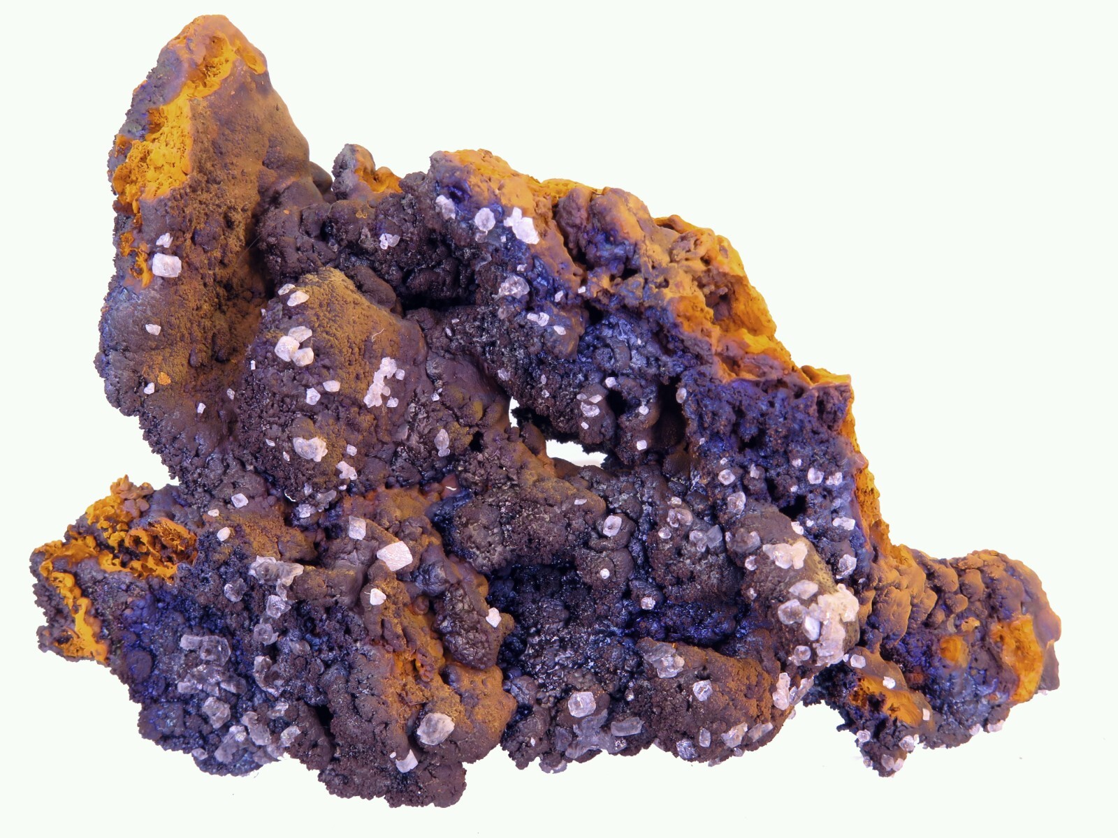 IRIDESCENT GOETHITE, LIMONITE, CALCITE - Trinidad mine, Spain /8,5 x 5,5 x 2,5cm