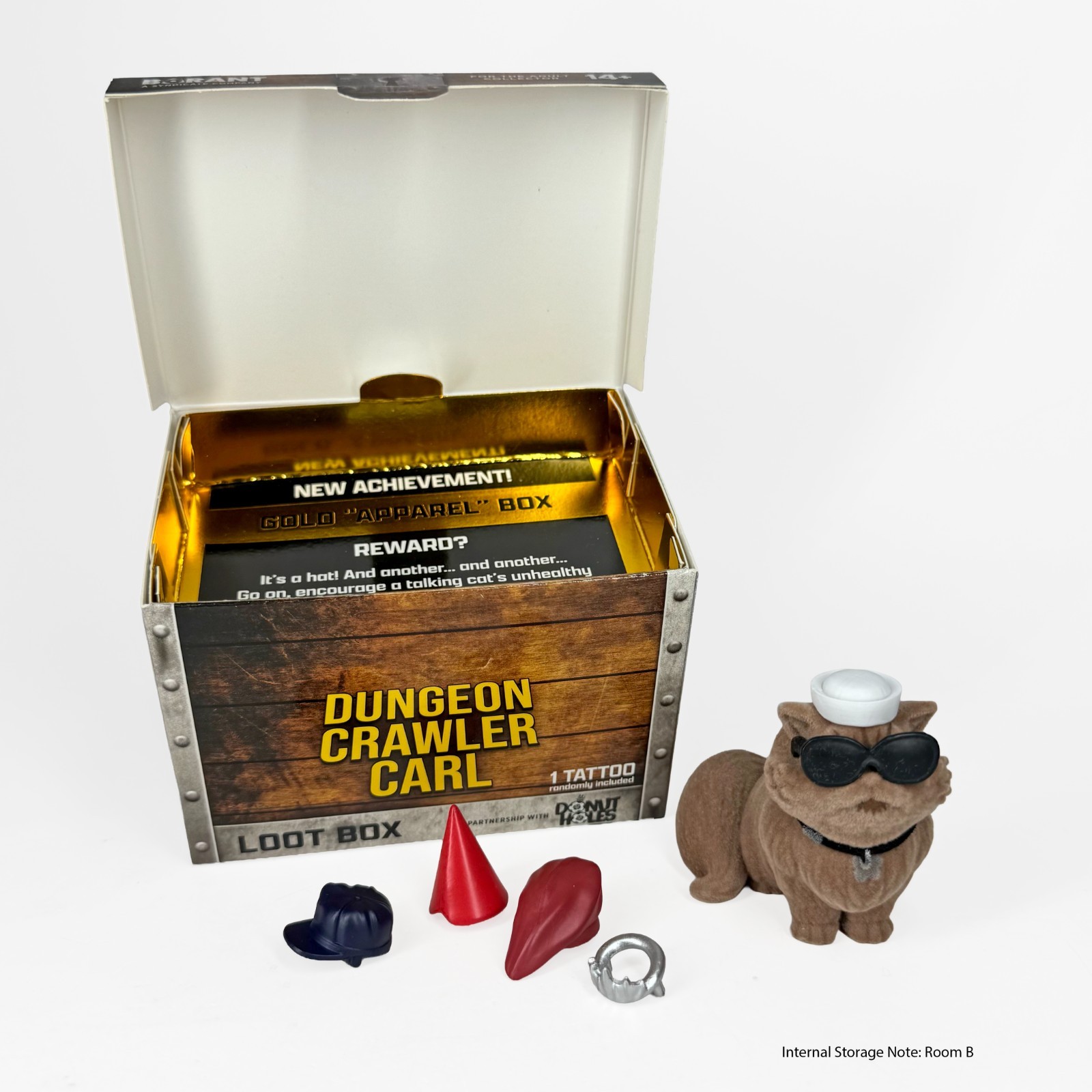 Ultra Rare - Dungeon Crawler Carl Donut Gold Apparel Hats Loot Box Blind Box