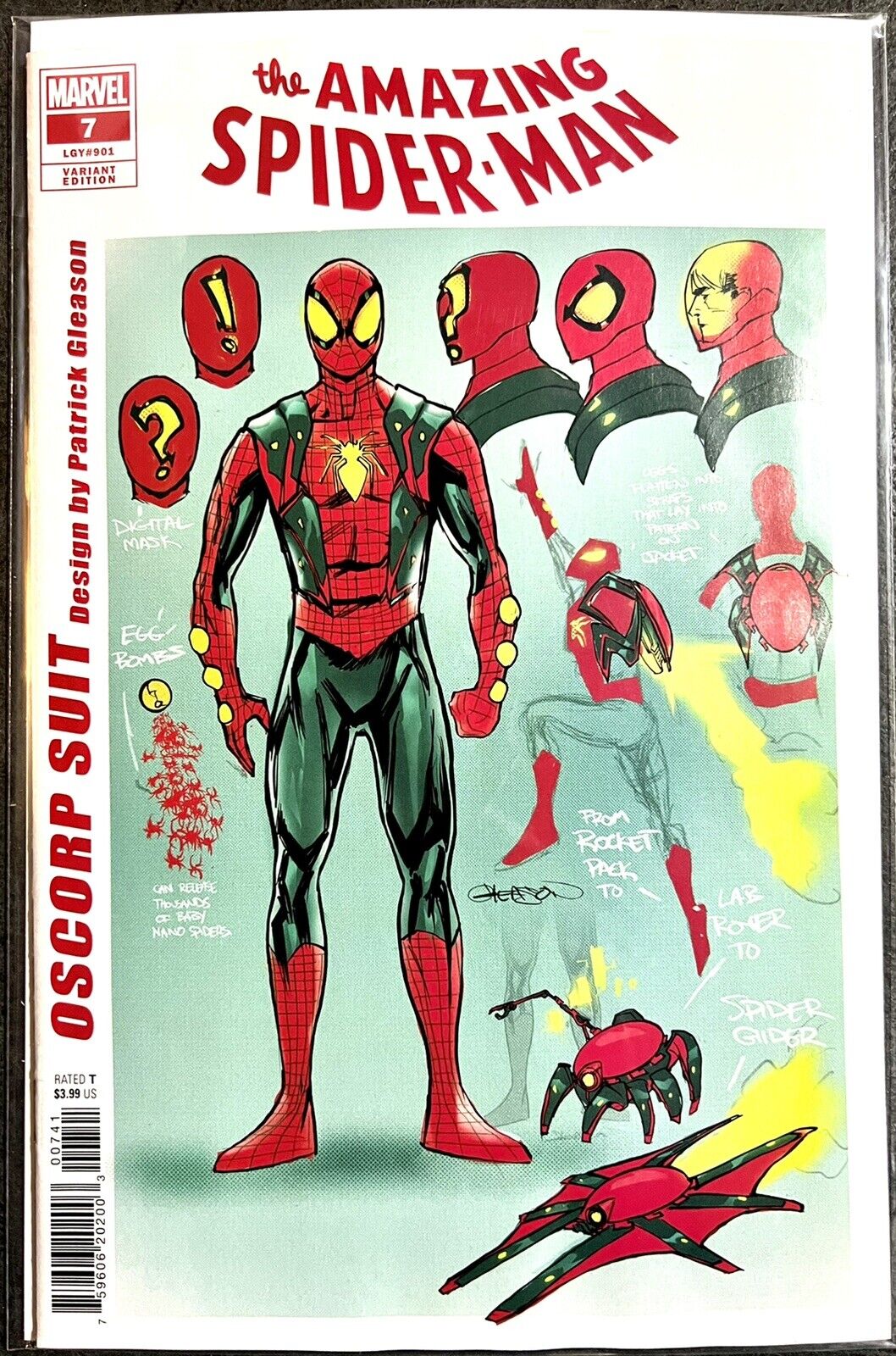 🚨🔥🕷 AMAZING SPIDER-MAN #7 PATRICK GLEASON Oscorp 1:10 Ratio Design Variant