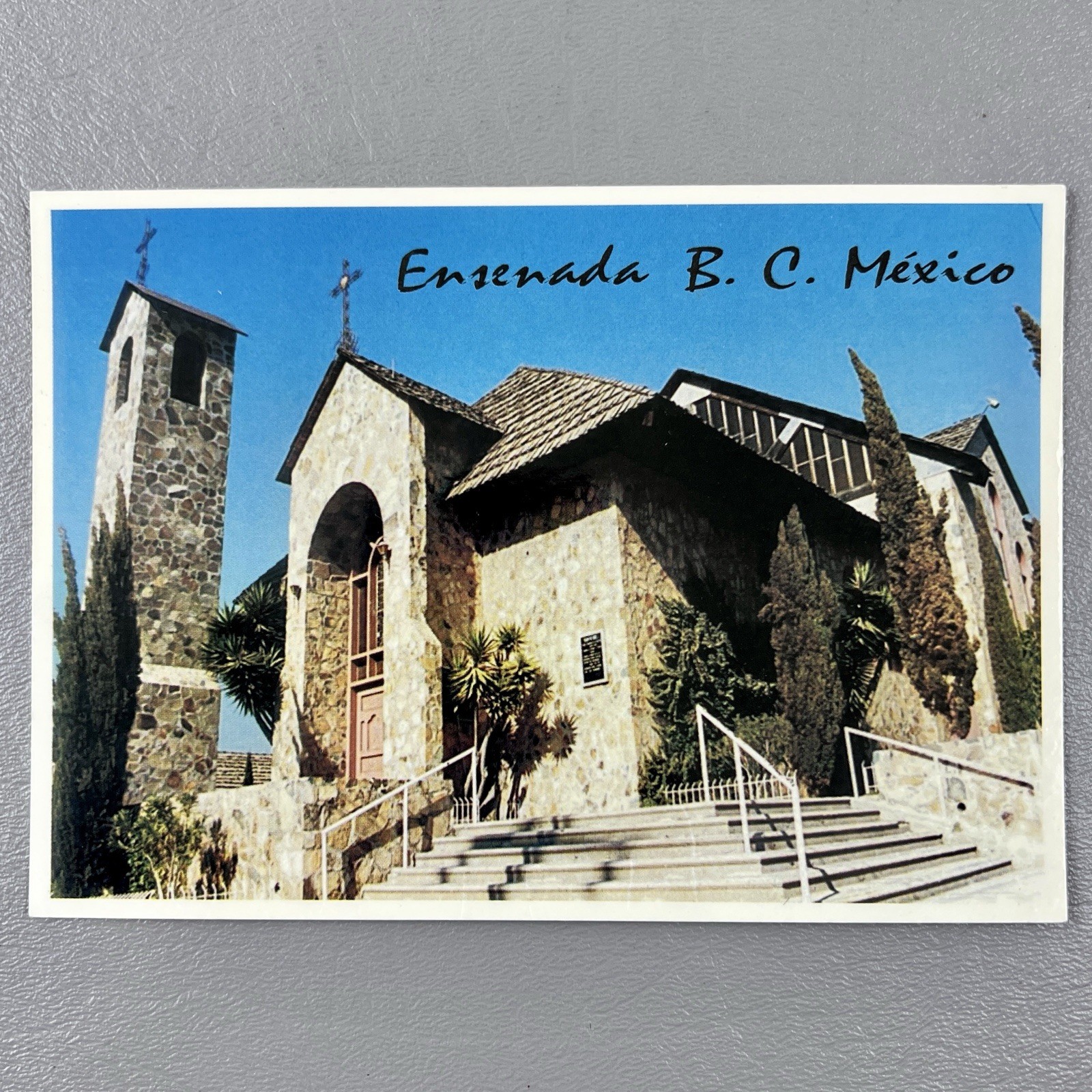 Postcard Ensenada B.C. Mexico Iglesia De Piedra Stony Church 6x4\