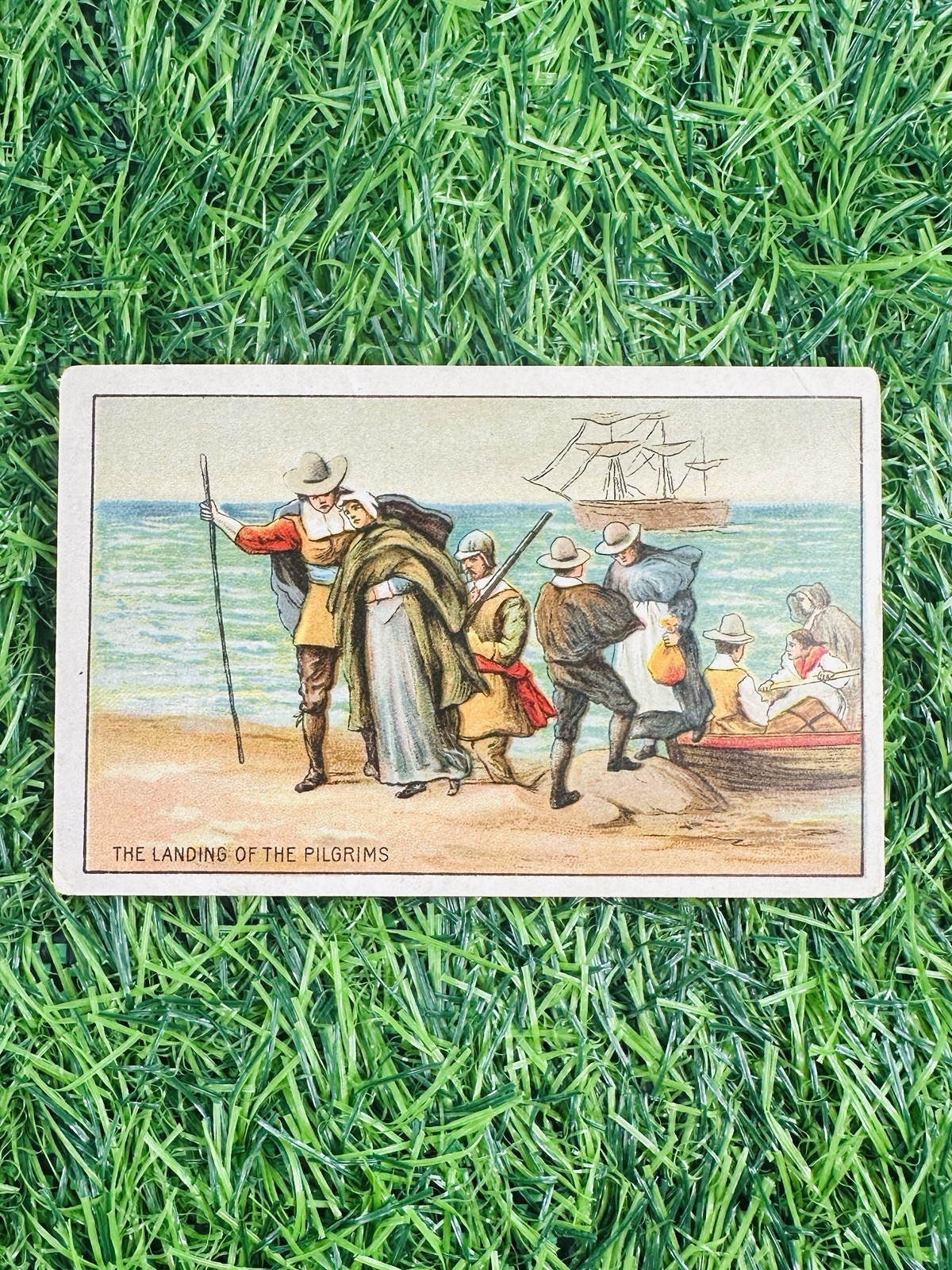 1911 (T70) Tobacco Card - Historical Event Series - Landing of the Pilgrims