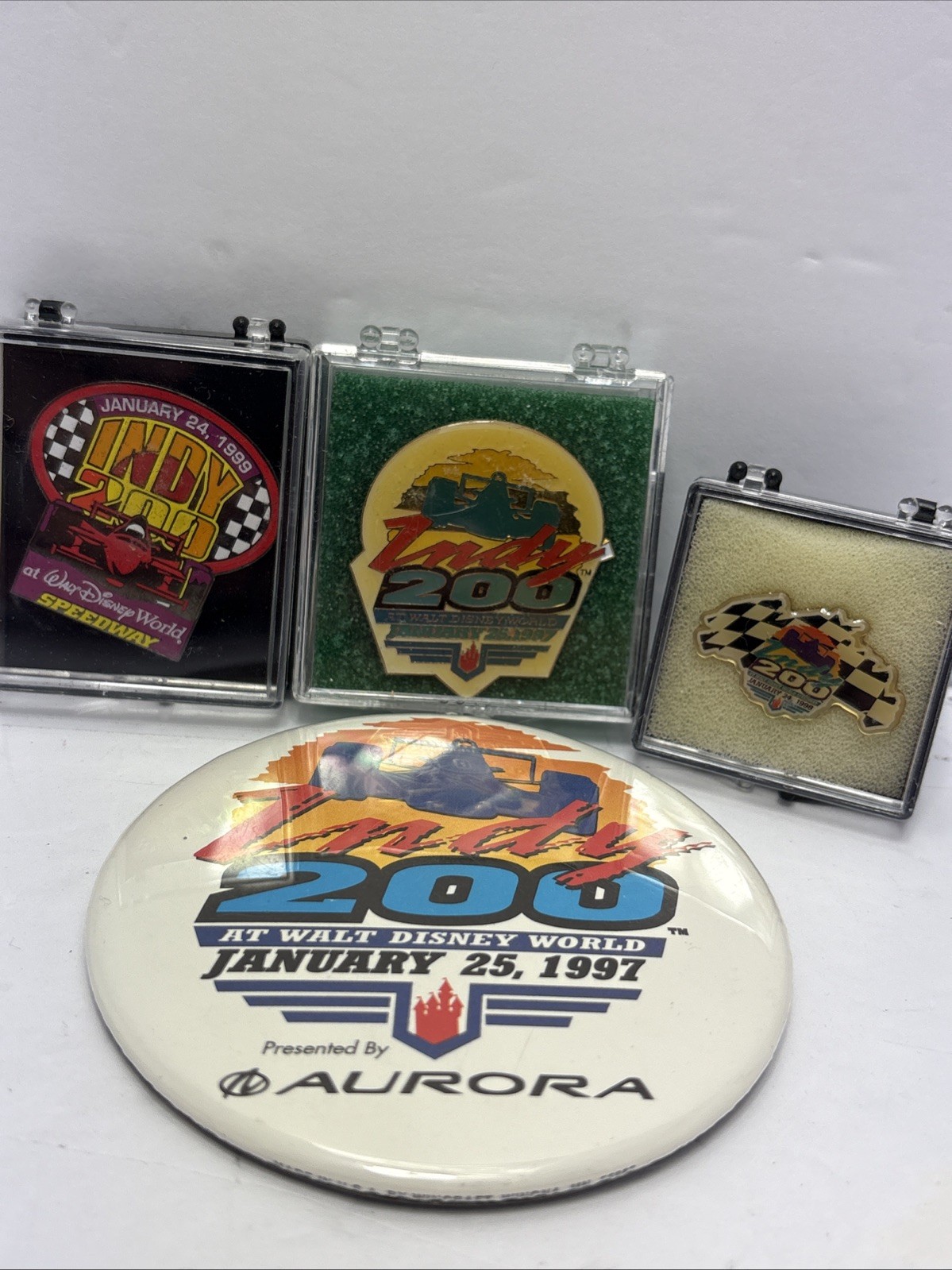 Vtg 97-99 Indy 200 Walt Disney World Speedway Racing Collectible Pin