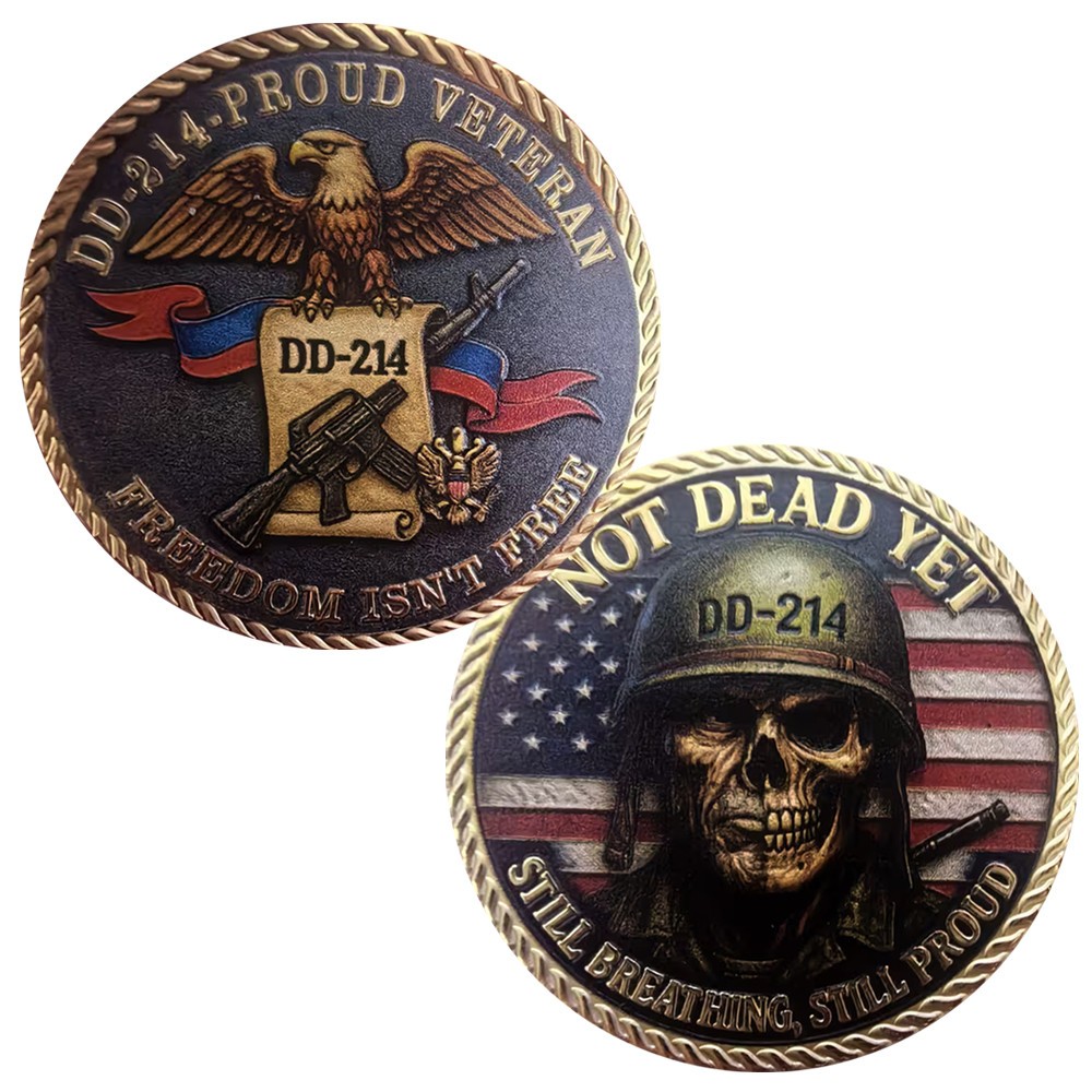 DD-214 Not Dead Yet Challenge Coin Proud Veteran Collectable 1-pc