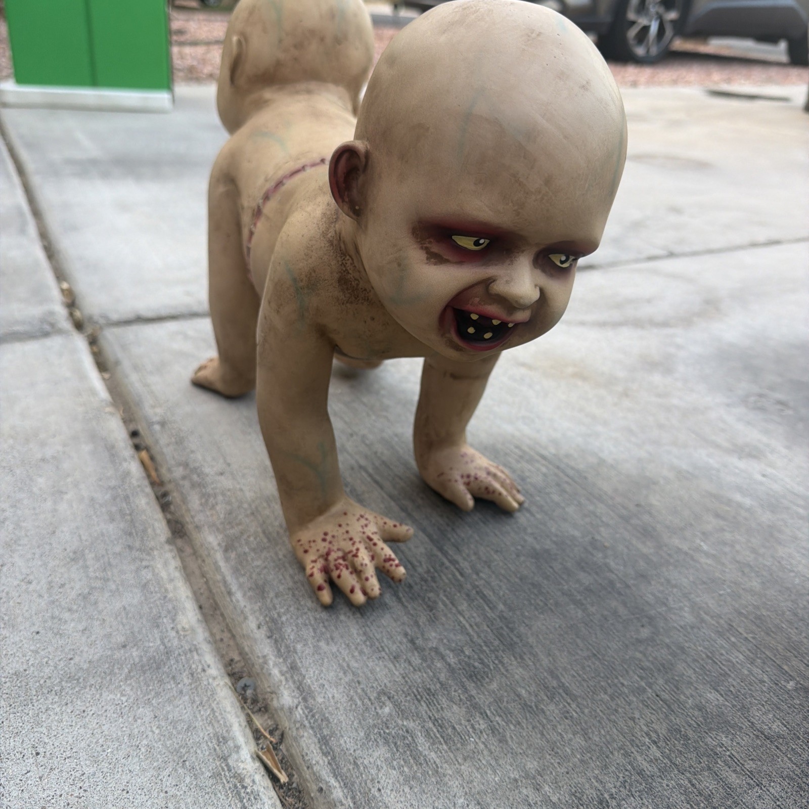 Vtg Spirit Halloween Demon Twin Baby Prop 2 Headed Zombie Freakshow Sideshow