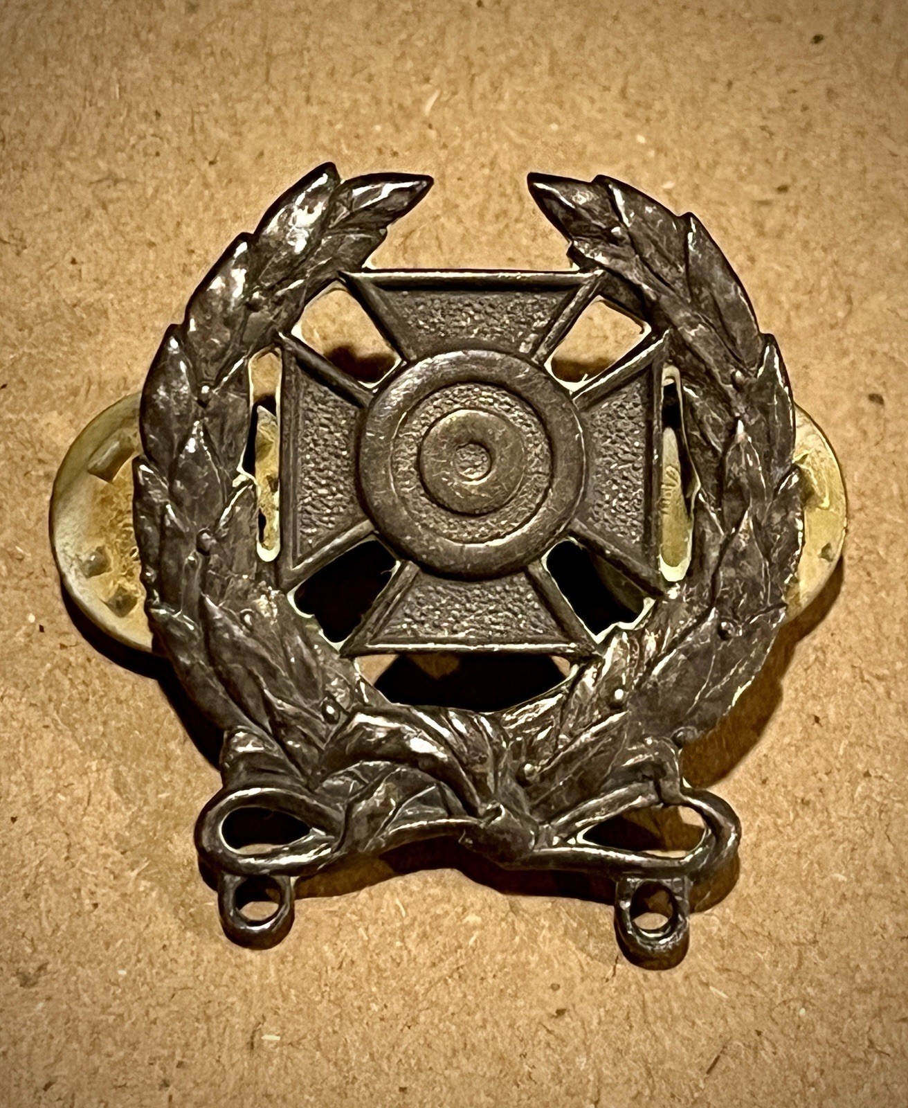 Wwii Riffle Badge US Army Sterling Silver Pin