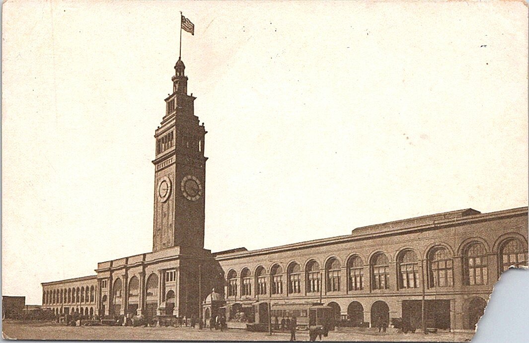 RPPC San Francisco CA Railroad & Streetcar Depot 1910