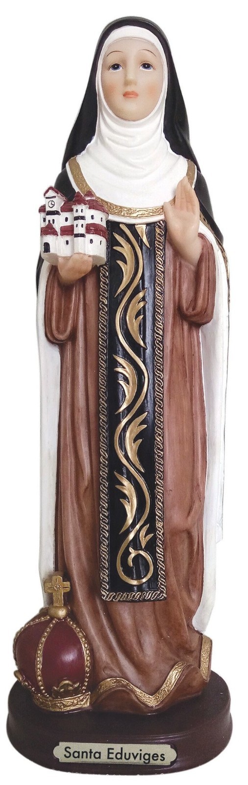 8.5 Inch Santa Eduviges Statue Figurine - Saint Eduvigis Poland Religious Decor