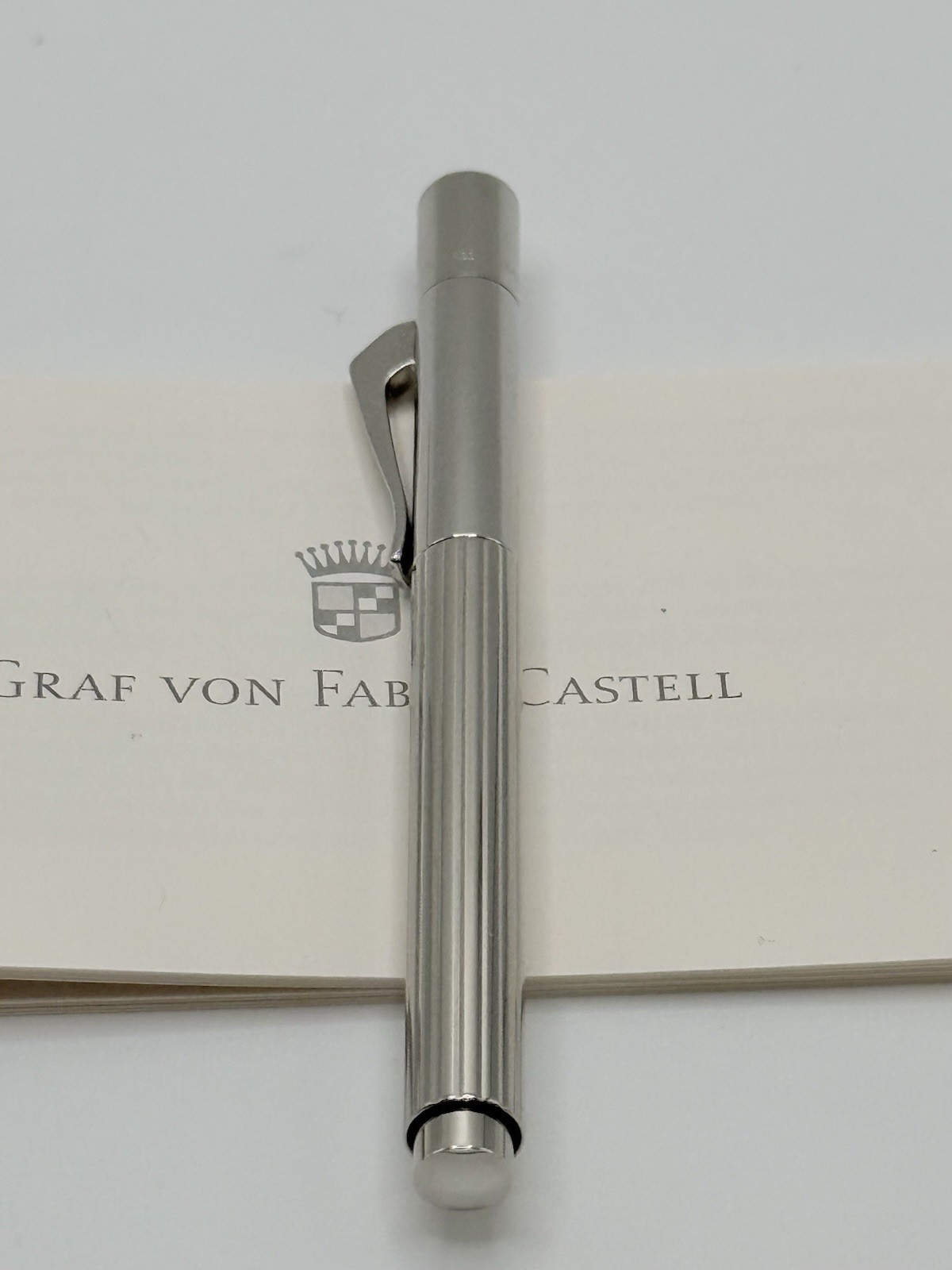 Graf Von Faber-Castell Pocket Ballpoint Pen, Platinum Plated #14810  Needs Ink