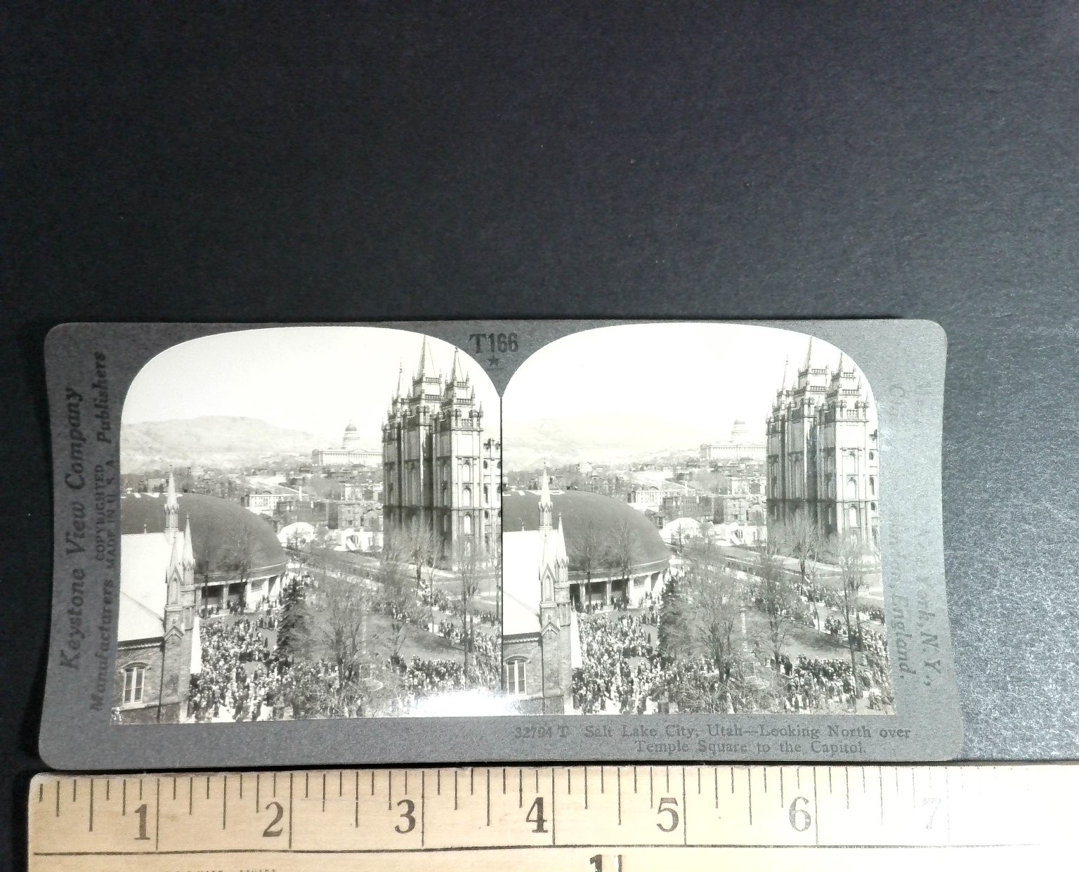 Salt Lake City Utah Stereoview Keystone View Co. Temple Square Capitol 1910s