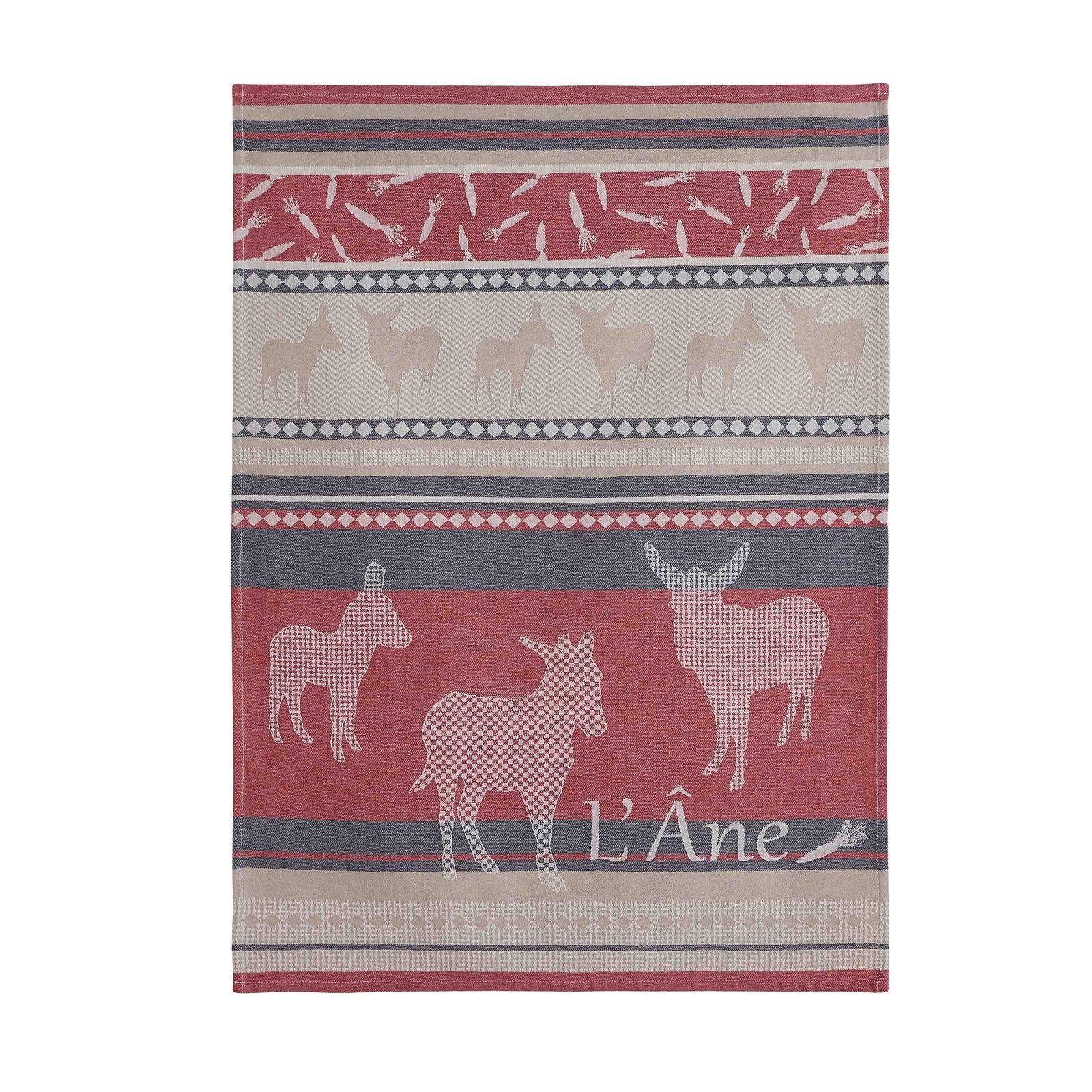 Coucke French Cotton Jacquard Kitchen Towel, Le Anes, 20\