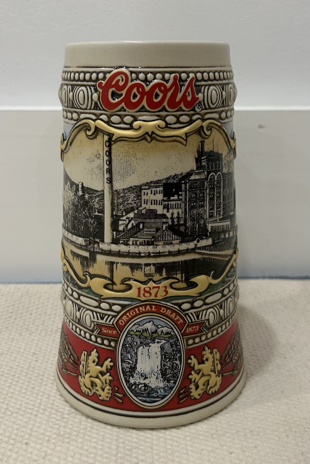 Vintage 1988 Coors Beer Stein 1873 Brewery Site Ceramarte Brazil Limited Edition