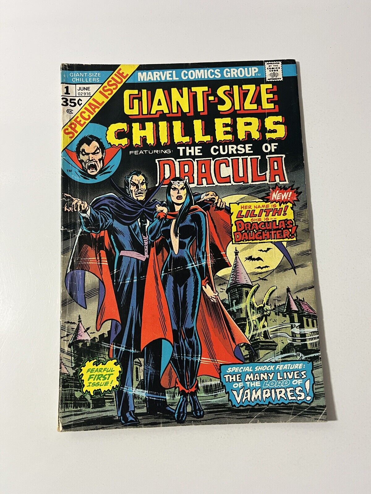 Giant-Size Chillers #1 Marvel 1974 1st Lilith Daughter of Dracula Bronze Age