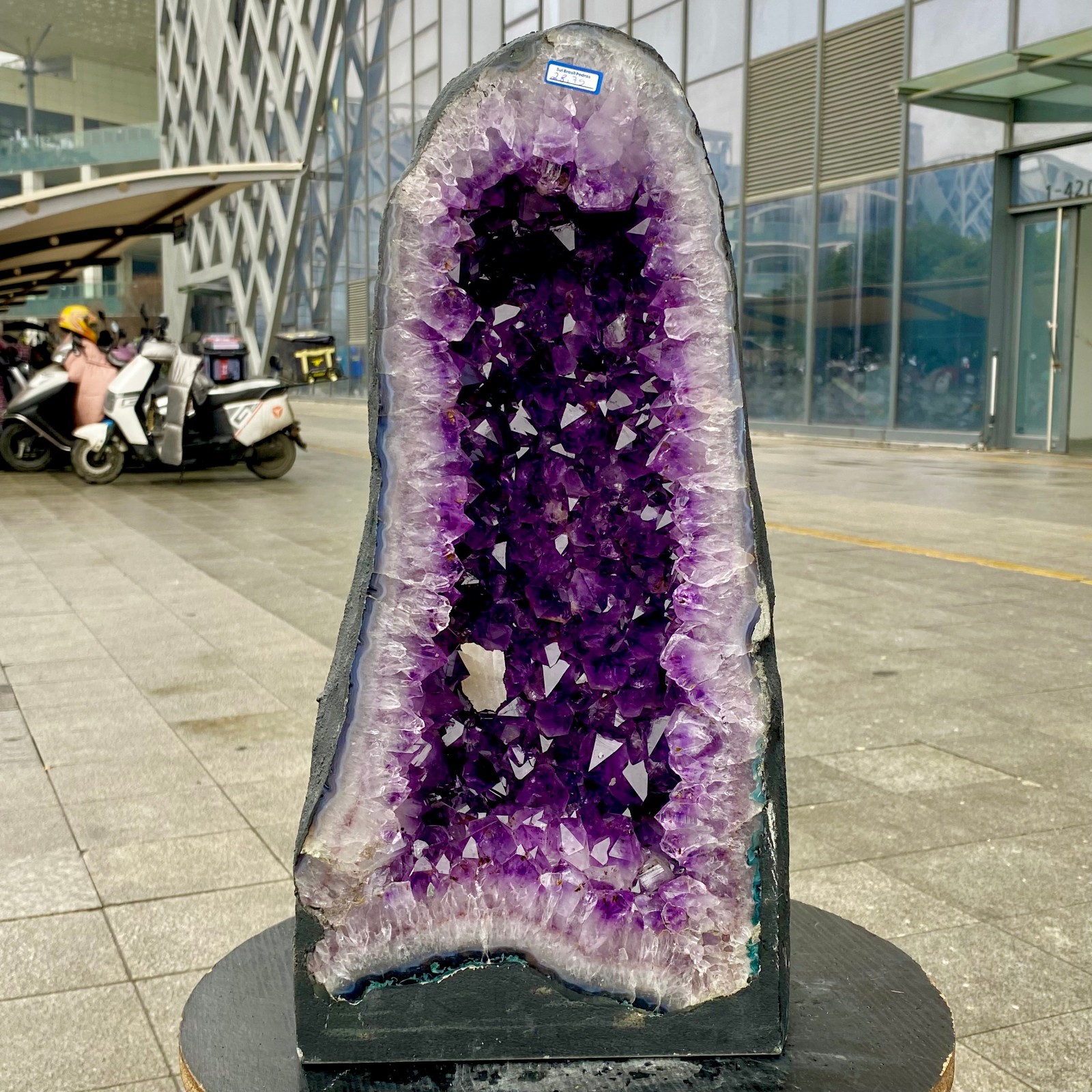63.36LB Large Natural Amethyst Geode Cathedral Crystal Cluster Specimen Energy H