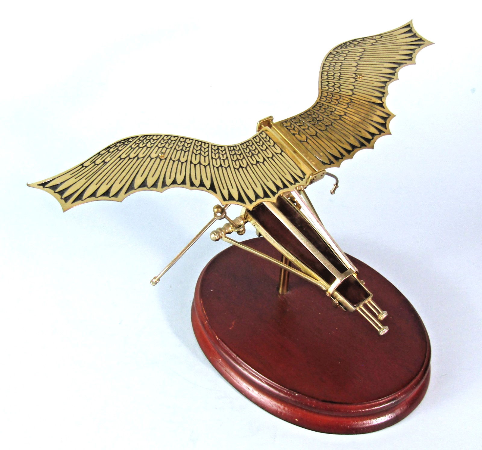 Franklin Mint Leonardo Davinci\'s Flying Machine Metal Replica Desk Model 1991