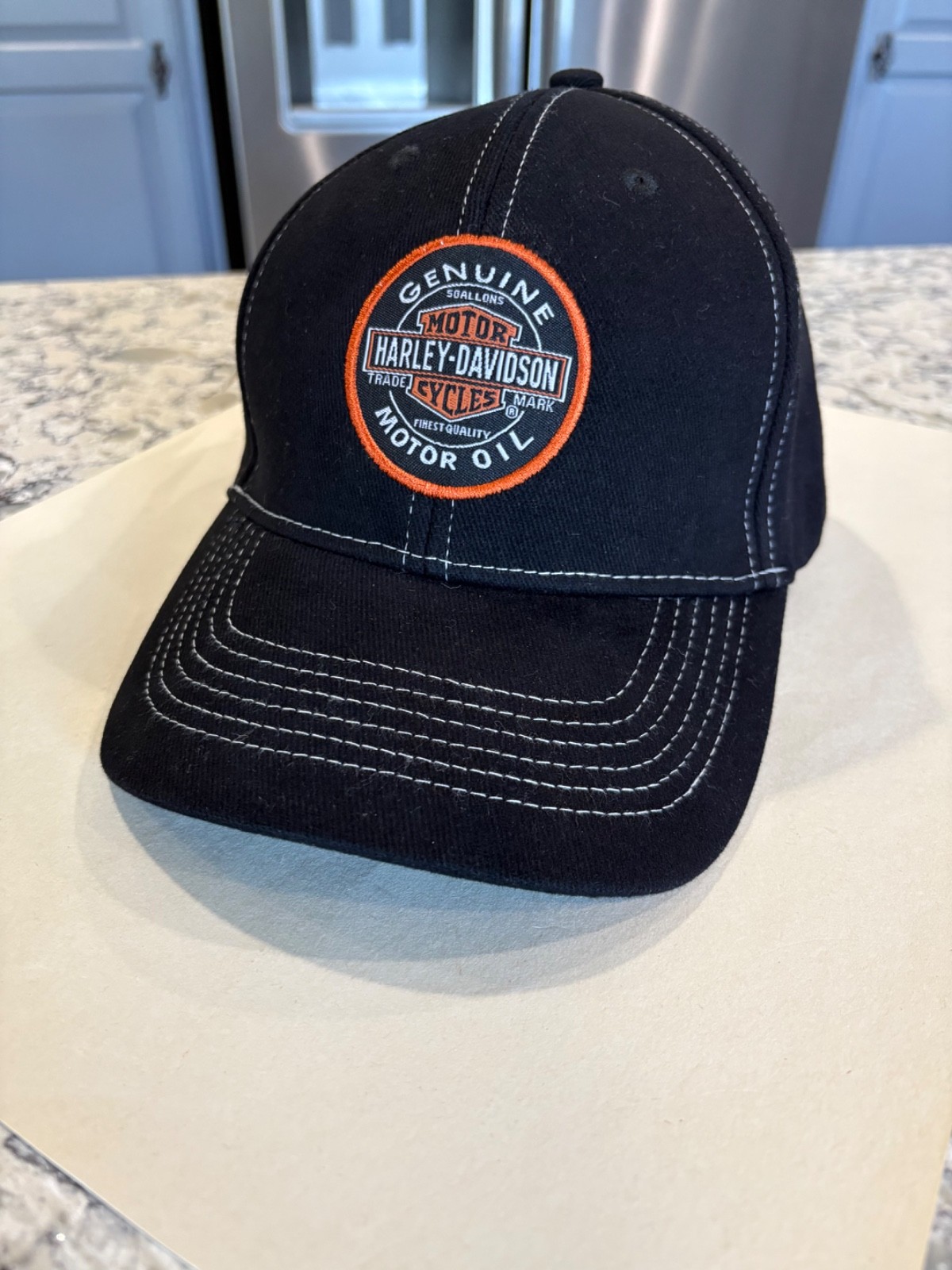 Harley Davidson Motor Cycles Genuine Motor Oil Museum Cap / Hat Size S/M NWT