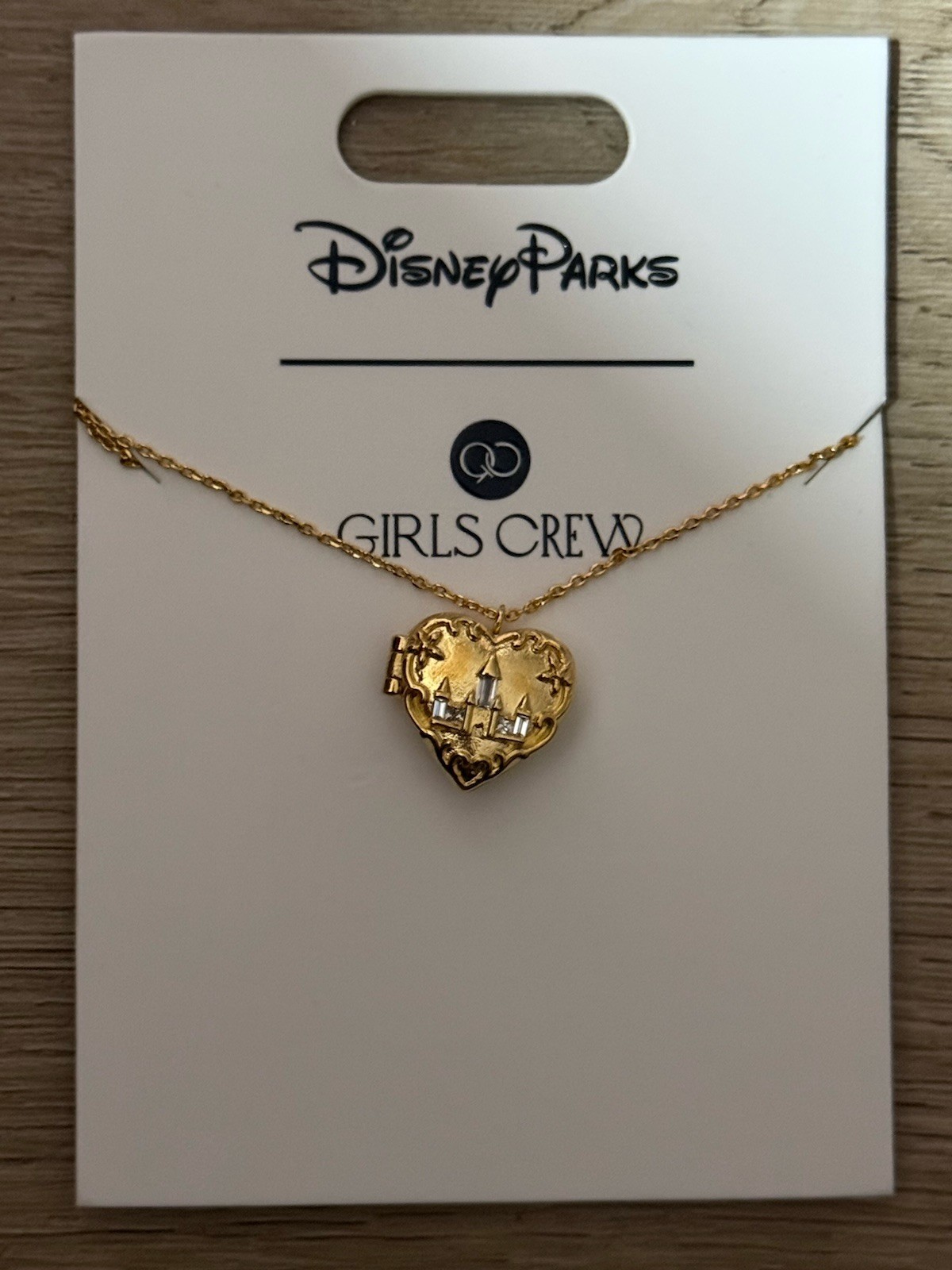 Disney Parks Castle Locket My Happy Place Necklace By Girls Crew New Disney Parks Castle Locket My Happy Place Necklace By Girls Crew New