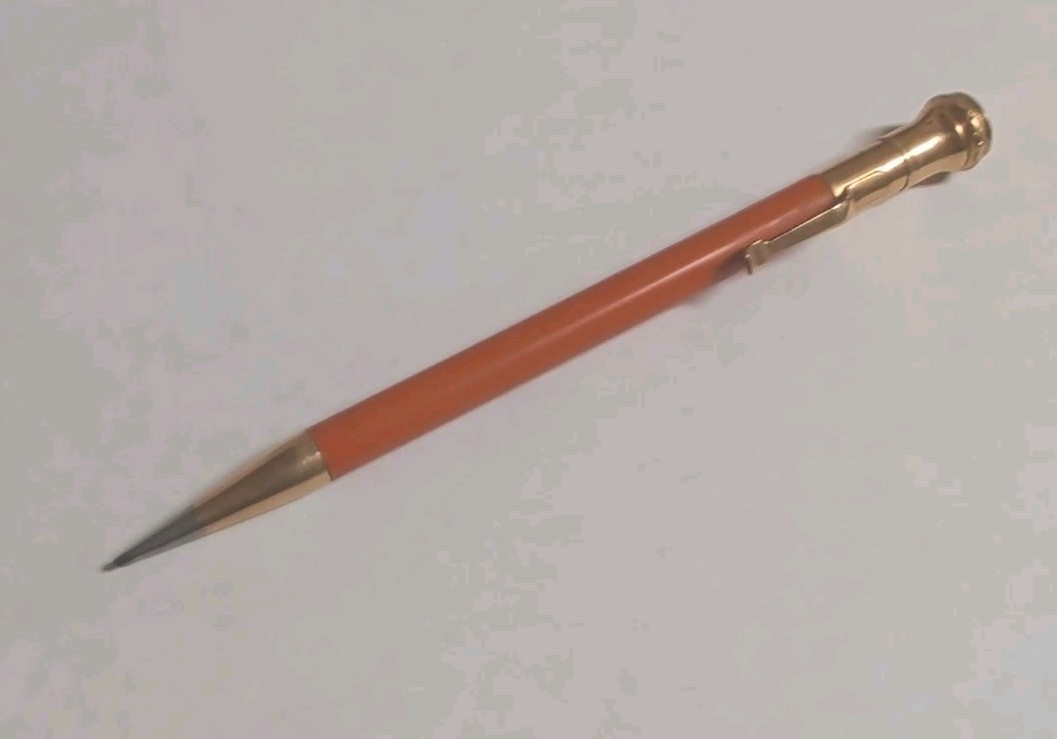 Vintage WAHL-EVERSHARP GOLD FILLED Mechanical Pencil Burnt Orange/orange 