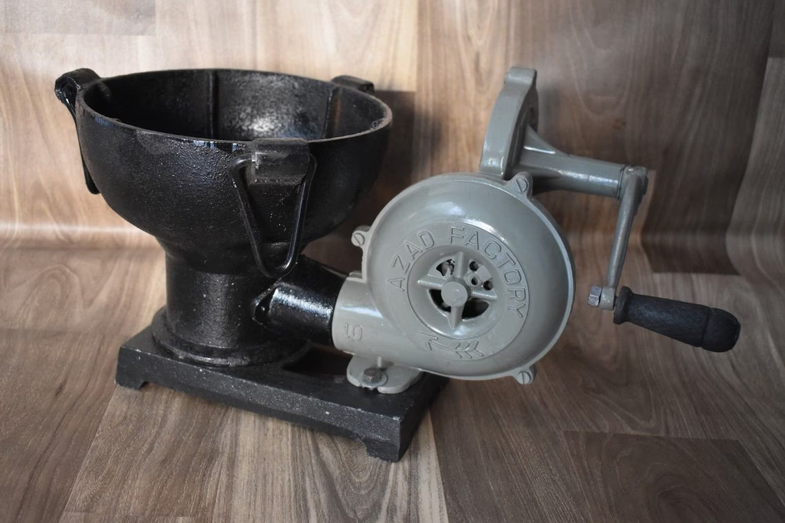 Vintage Style Blacksmith Forge Furnace Pedal Blower Iron Tool Fully Functional