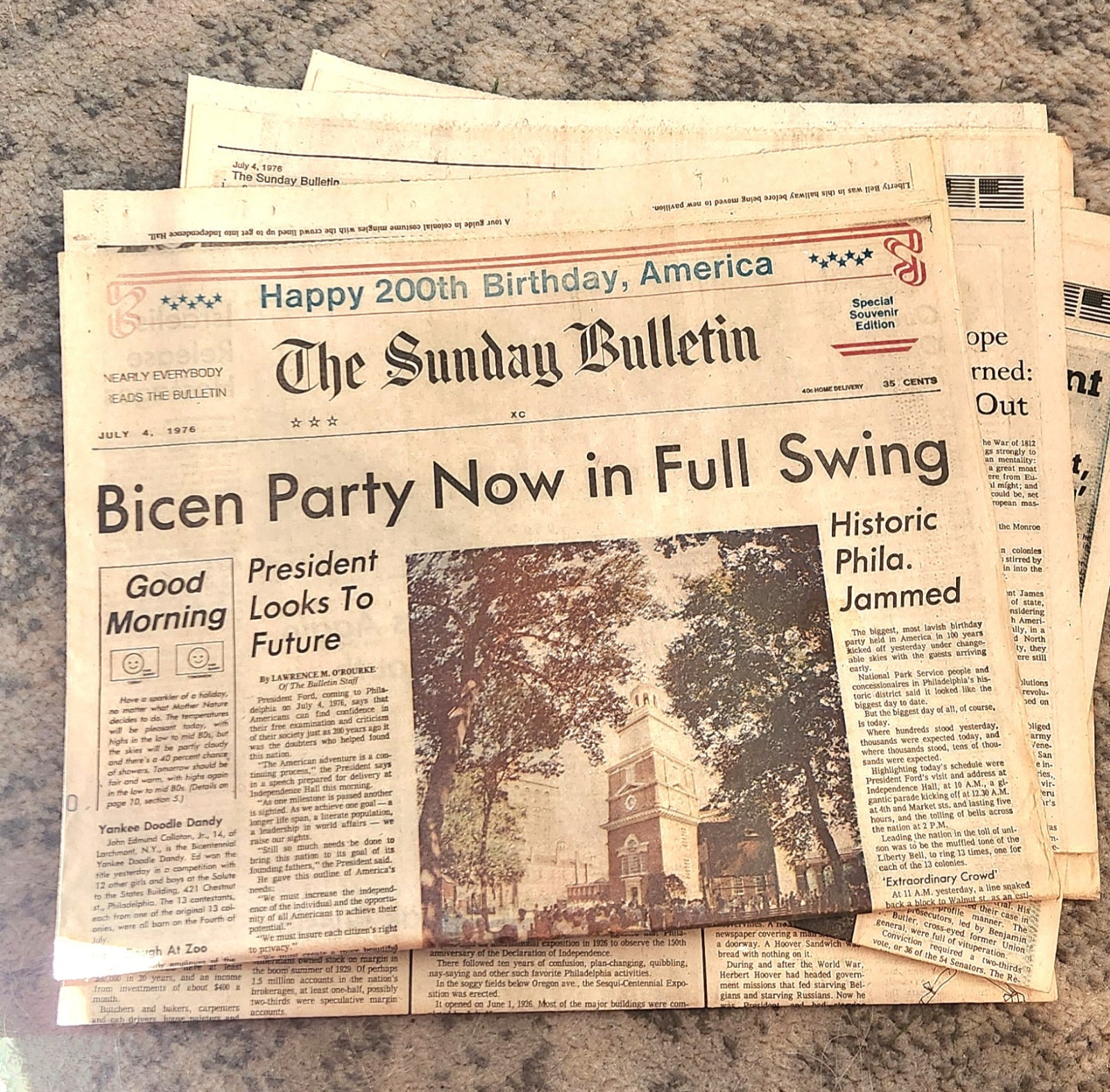 Bicentennial Ju1y 4, 1976 | The Sunday Bulletin Newspaper |   + Supplement 