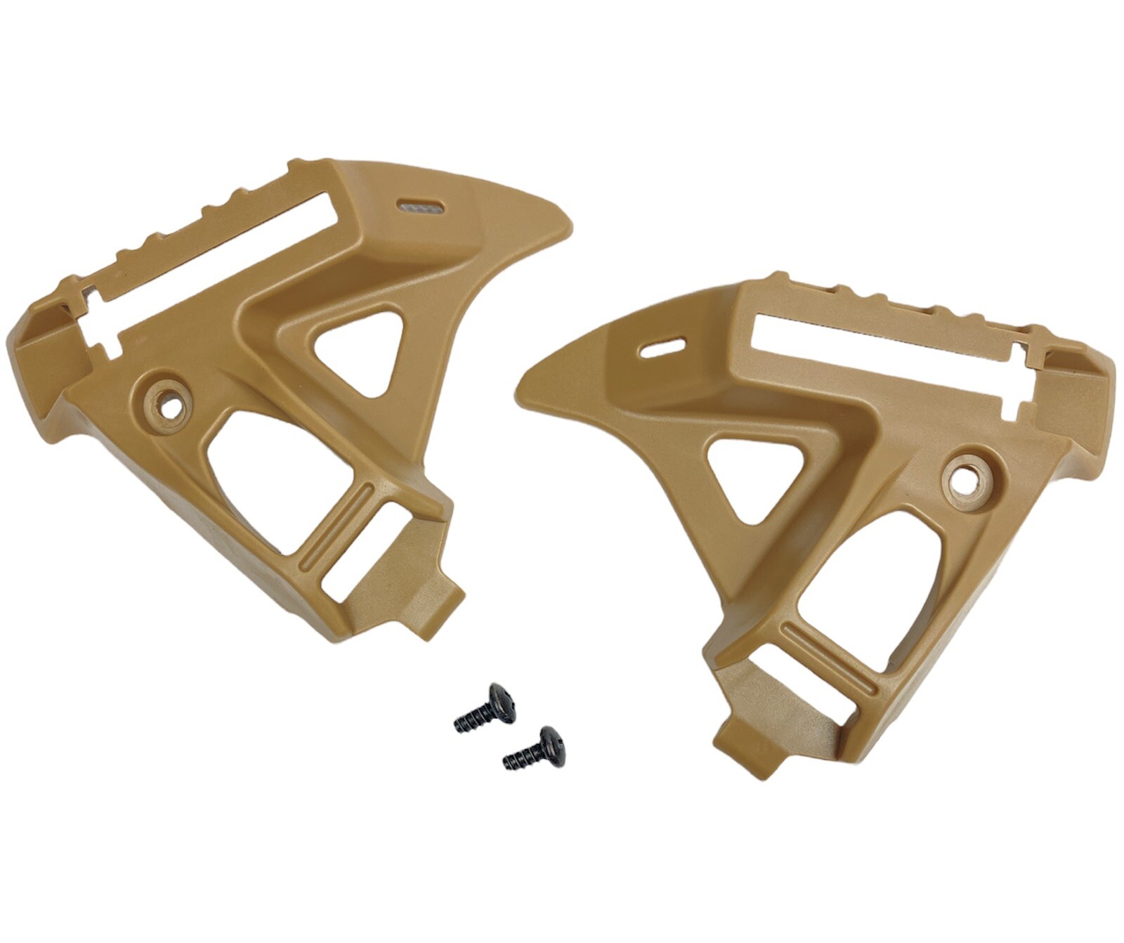 New Unpainted Coyote Brown US Army 3M Ceradyne IHPS F70 Helmet Rails w/ Screws