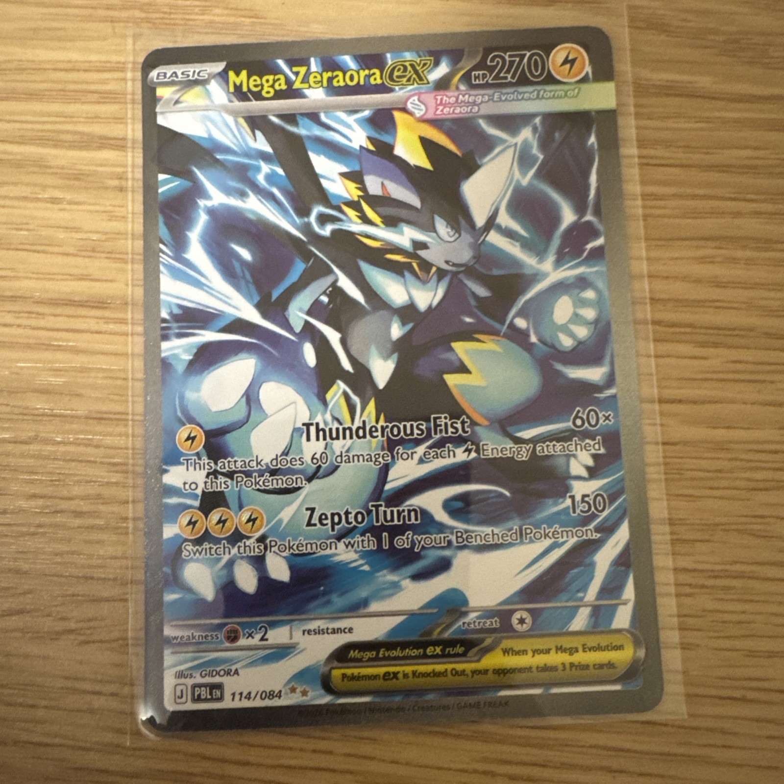 Pokémon TCG Mega Zeraora EX Full Art 114/084 Ultra Rare Holo Pokémon TCG Mega Zeraora EX Full Art 114/084 Ultra Rare Holo