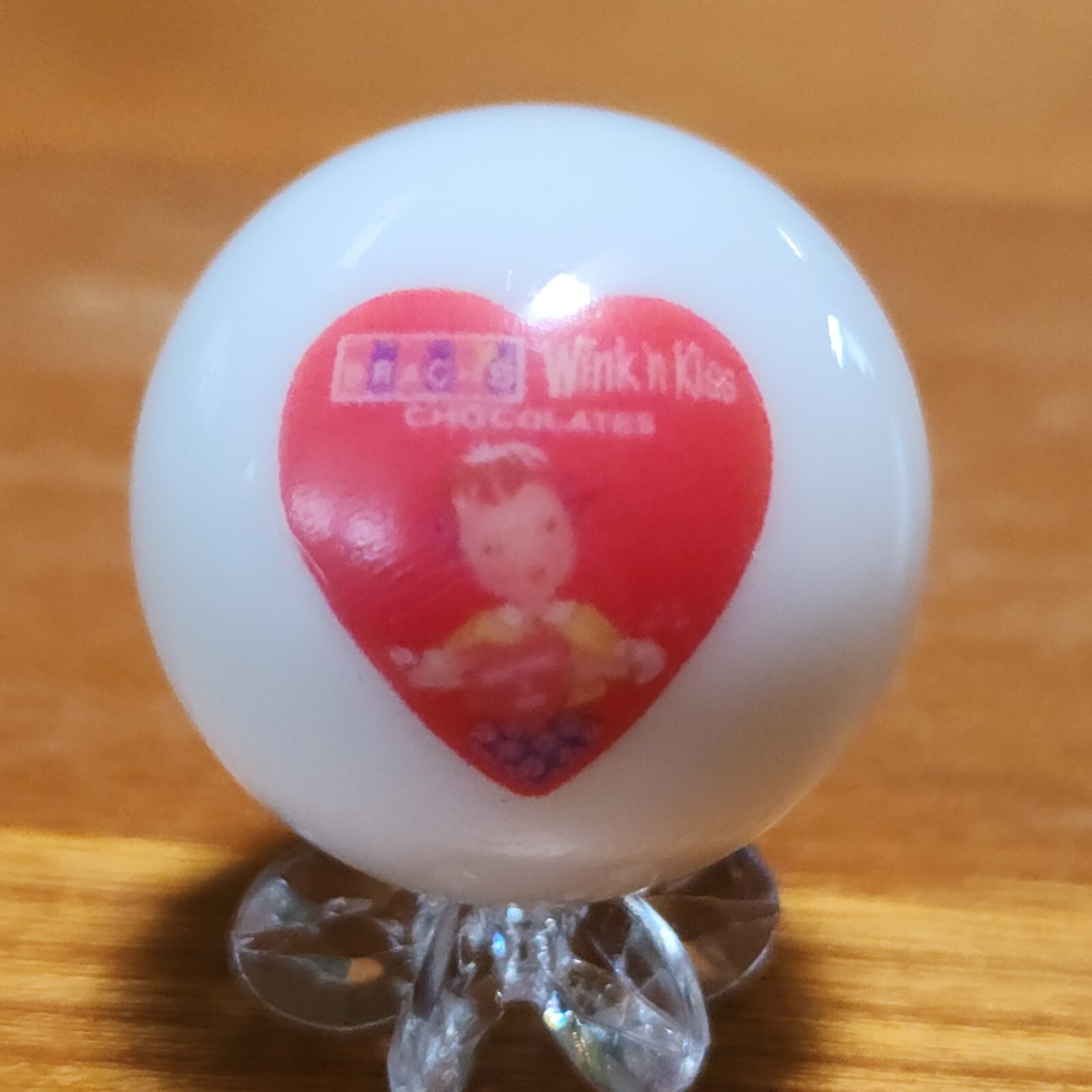 BRACH\'S WINK N\' KISS VALENTINES CANDY ADVERTISING MARBLE 1\