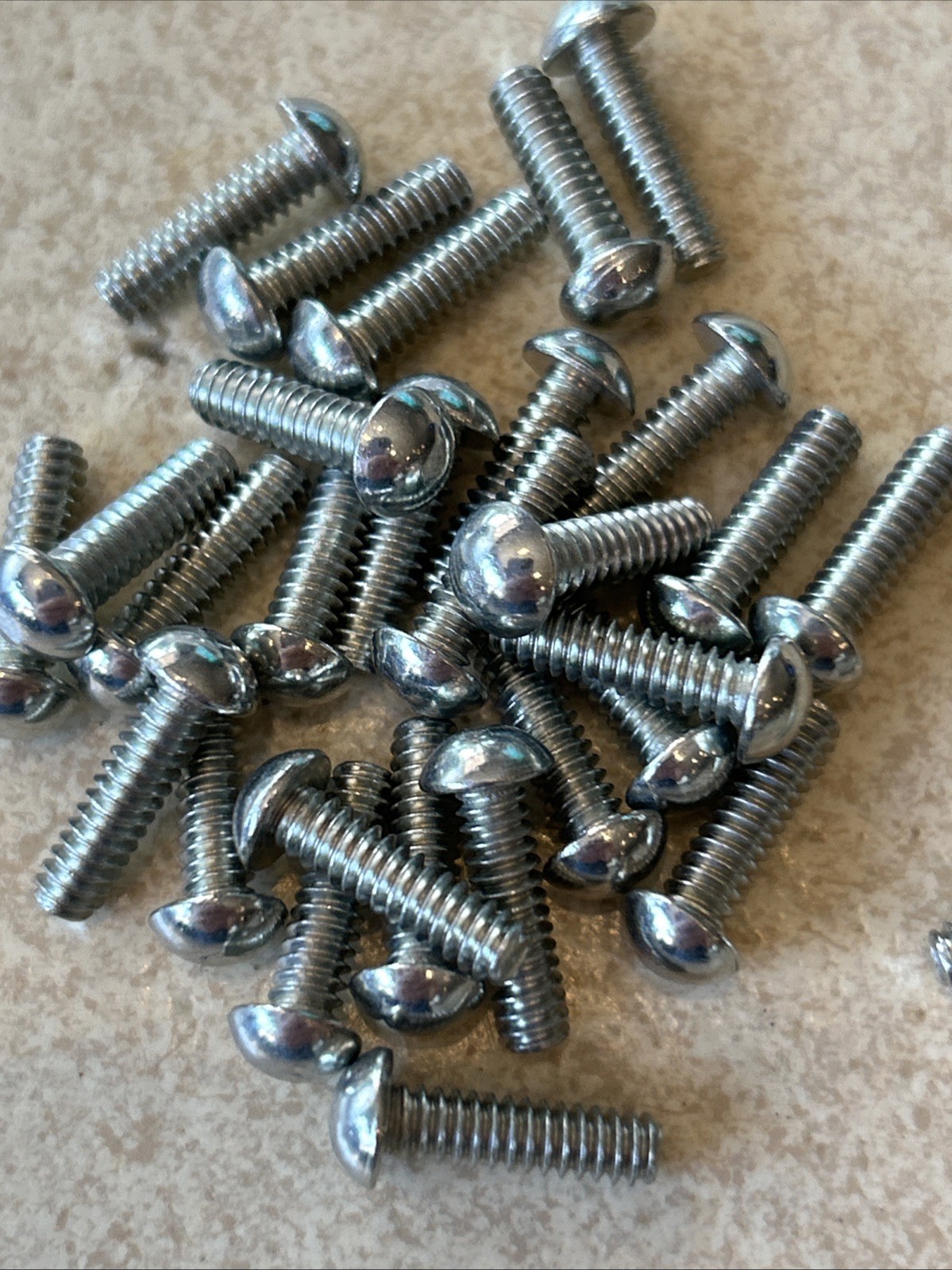 100 Slotless Screws 1/2 Inch 6-32  Plated  Vending Slot Arcade Coin Op Machine