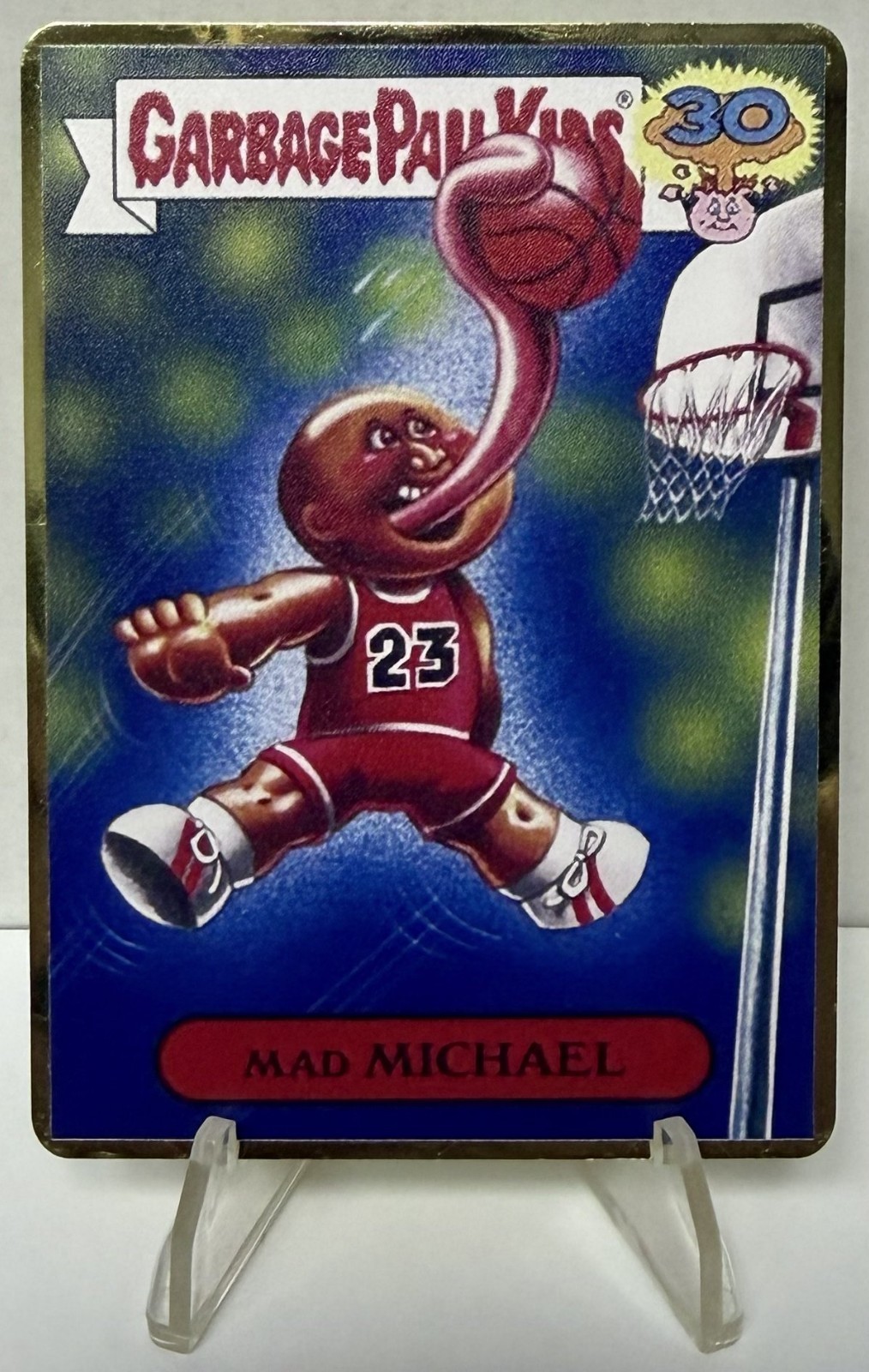 2015 Garbage Pail Kids Mad Michael 30th Anniversary Gold Metal Card