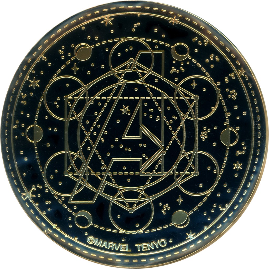 Tenyo Marvel Character Vol.1 Avengers Moon Hexagram Gold Badge Pin 5.6cm
