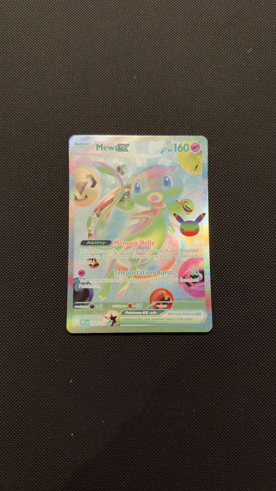 Pokémon 30th Anniversary - Futuristic MEW 158/128 - New Rarity - M/NM 