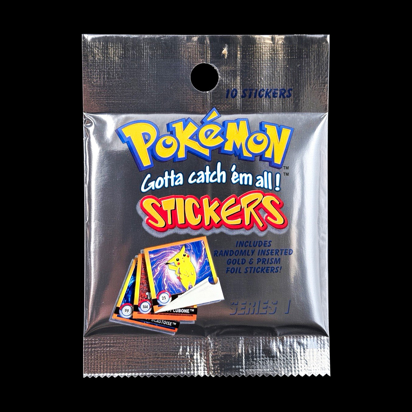 Artbox Pokémon Stickers Series 1 Sealed Pack 10 Stickers Foil Pikachu