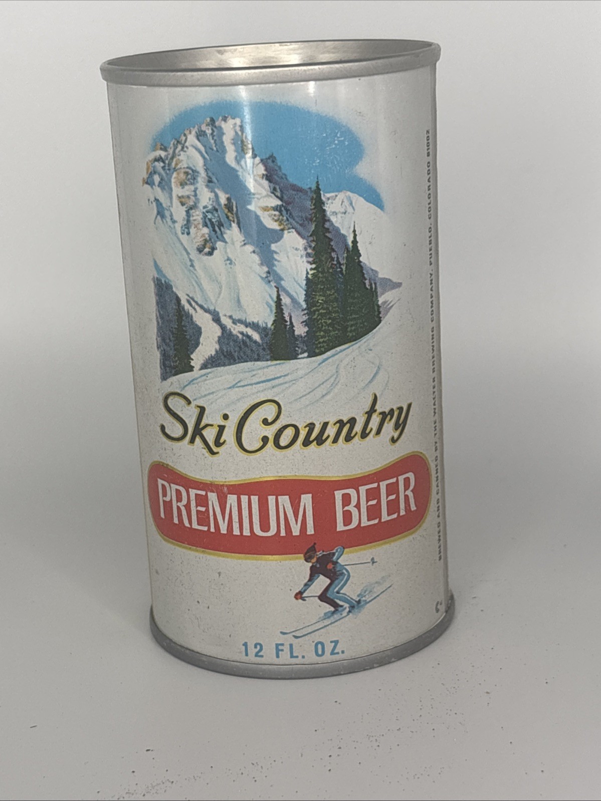 USBC #125-3 Vintage Ski Country Premium Straight Side Beer Can NEAT