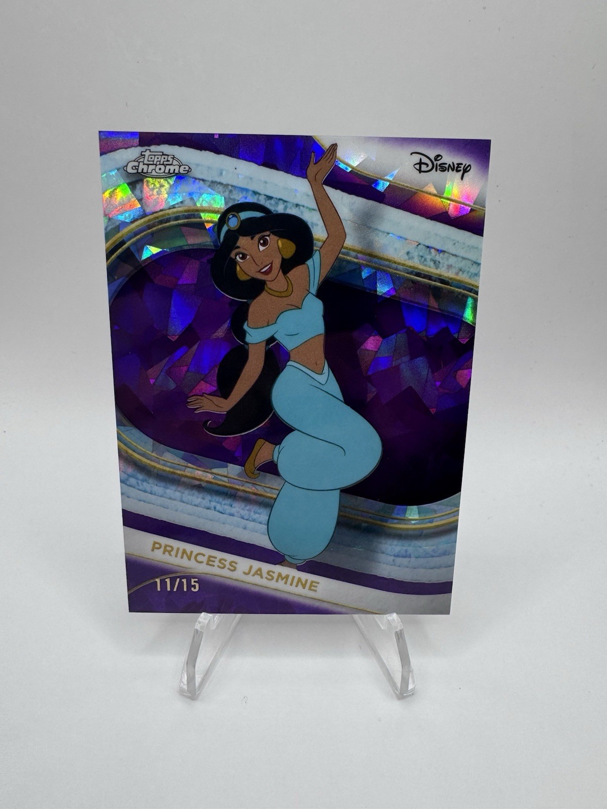 2025 Topps Chrome Sapphire Edition Disney Princess Jasmine Purple #/15 Aladdin