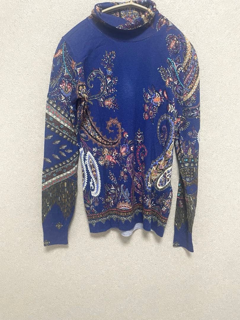 Etro Women Top Long Sleeve Knit Paisley Pattern Silk Cashmere Limited Edition VH