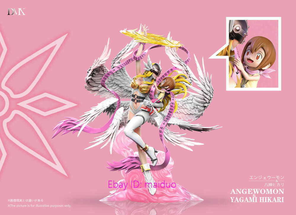 Angewomon Yagami Hikari Resin DMX Studio Digimon Figurine 26cm Presale
