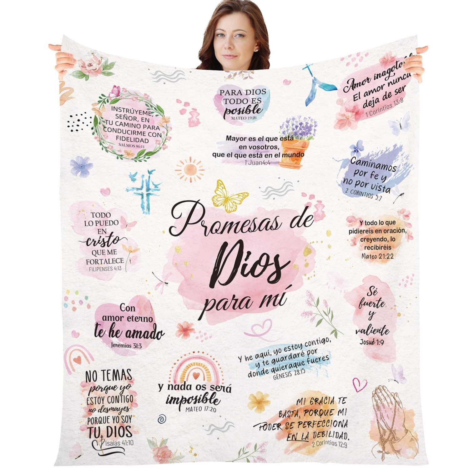Wxiben Spanish Christian Gifts for Women - Christian Throw Blanket Religious ... Wxiben Spanish Christian Gifts for Women - Christian Throw Blanket Religious ...