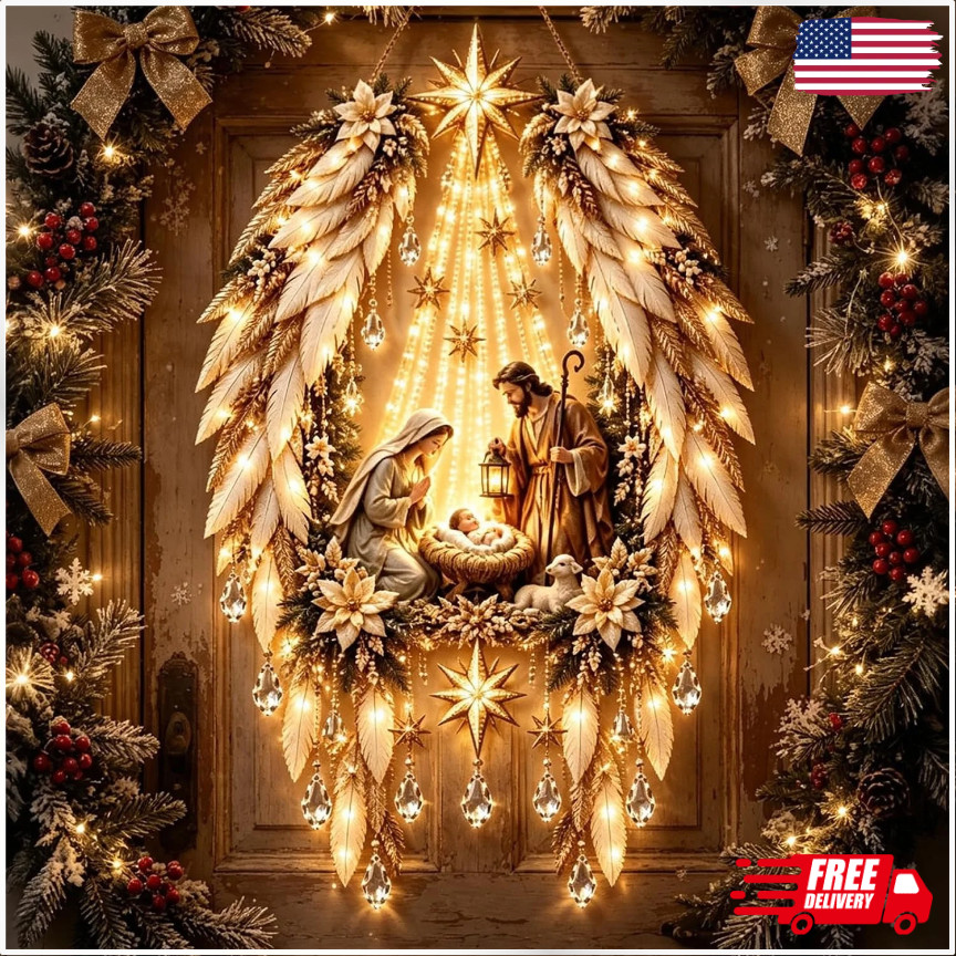 Lighted Nativity Wall Decor, Bethlehem Star of Faith,2026 New LED Christmas Wall