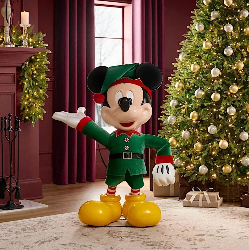 4 FT ANIMATED DISNEY'S MICKEY MOUSE INTERACTIVE CHRISTMAS ANIMATRONIC PROP