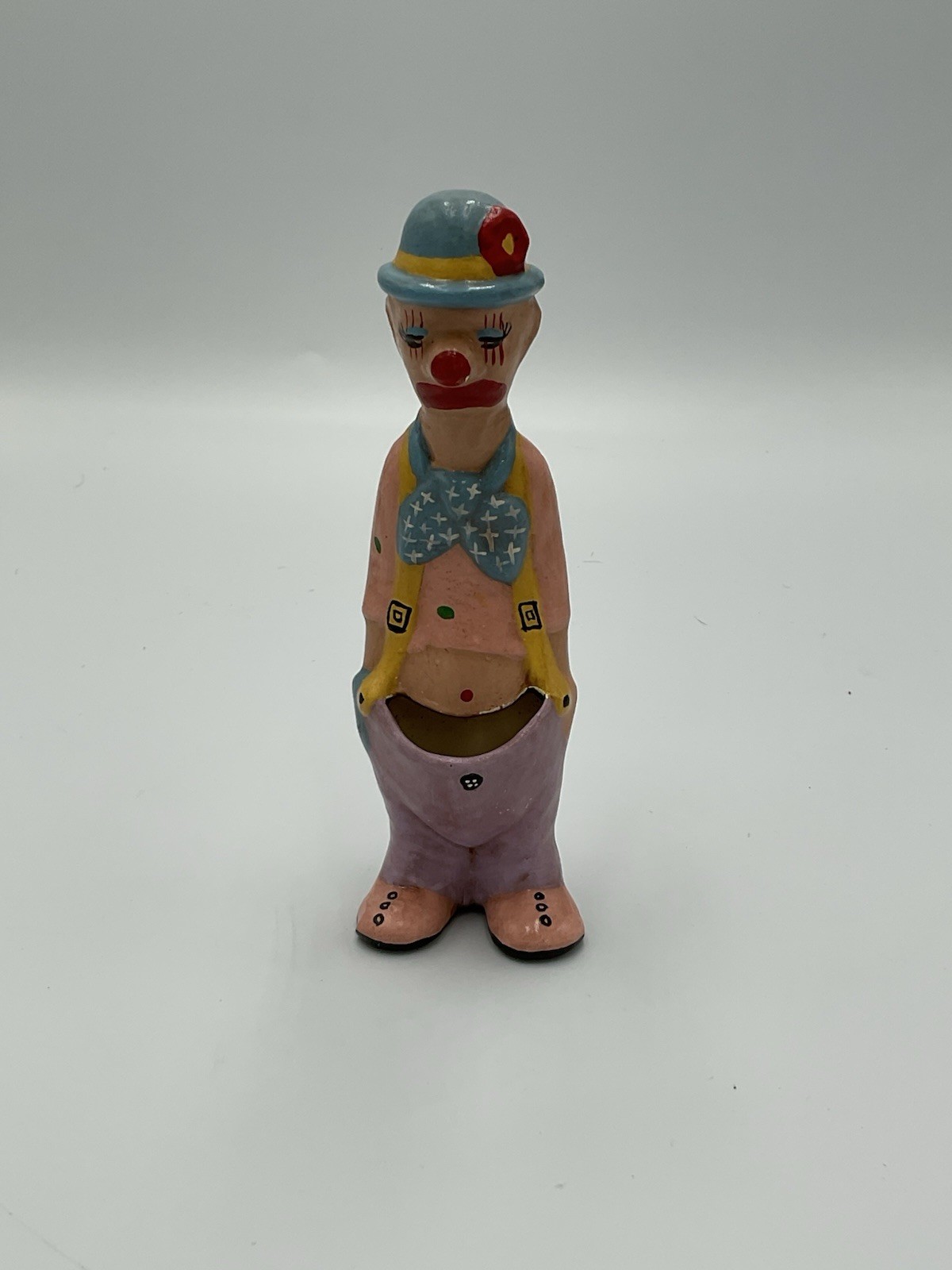 Vintage Sad, Face Hobo Clown Figure, Cactus Succulent, Planter, Ceramic
