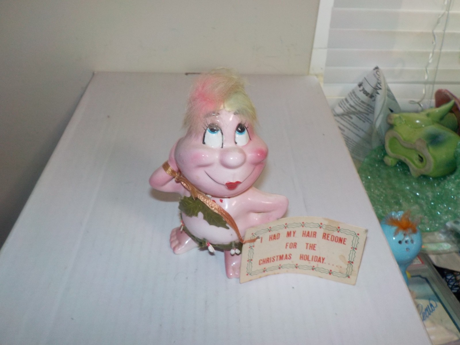 Vintage 1960s Kreiss Psycho Ceramics Had My Hair Done For Christmas Figure w Tag